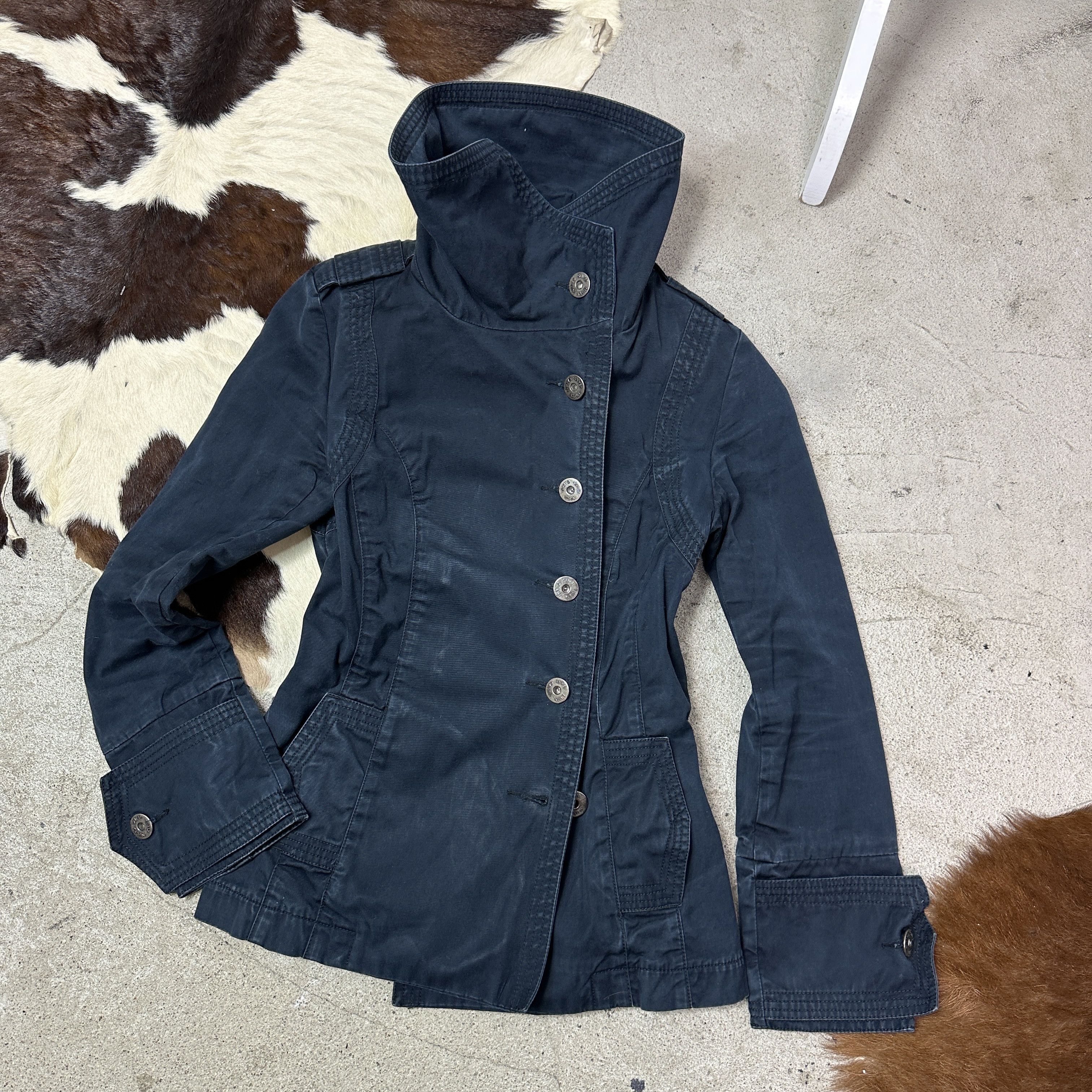 Calvin Klein Vintage Asymmetrical Big Collar Calvin Klein Military Blazer Size M / US 6-8 / IT 42-44 - 4 Thumbnail