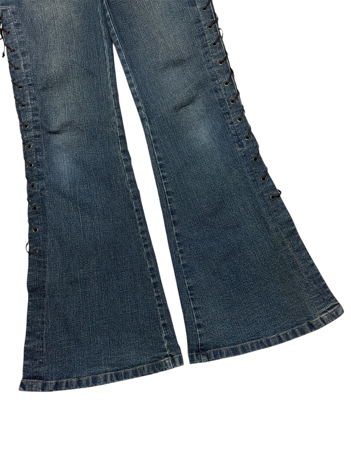 Tornado Mart BELL BOTTOM TORNADO MART STYLE LACE-UP 90s BUSHPANTS BOOTCUT Size US 29 - 6 Thumbnail