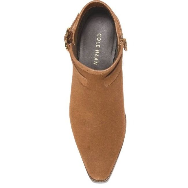 Cole Haan Cole Haan Womens Brown Suede Side Zip Up Norella Buckle Ankl Size US 8 / IT 38 - 7 Thumbnail
