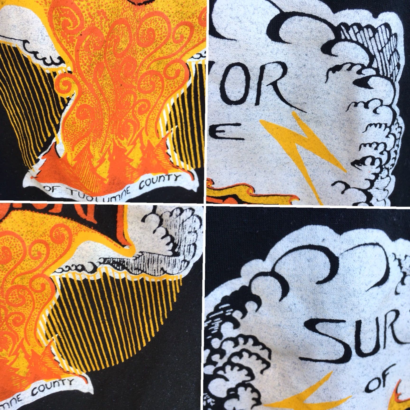 Jerzees VINTAGE Survivor Of The Firestorm Of Tuolumne County T Shirt Jerzees By Russell Size US XL / EU 56 / 4 - 6 Thumbnail
