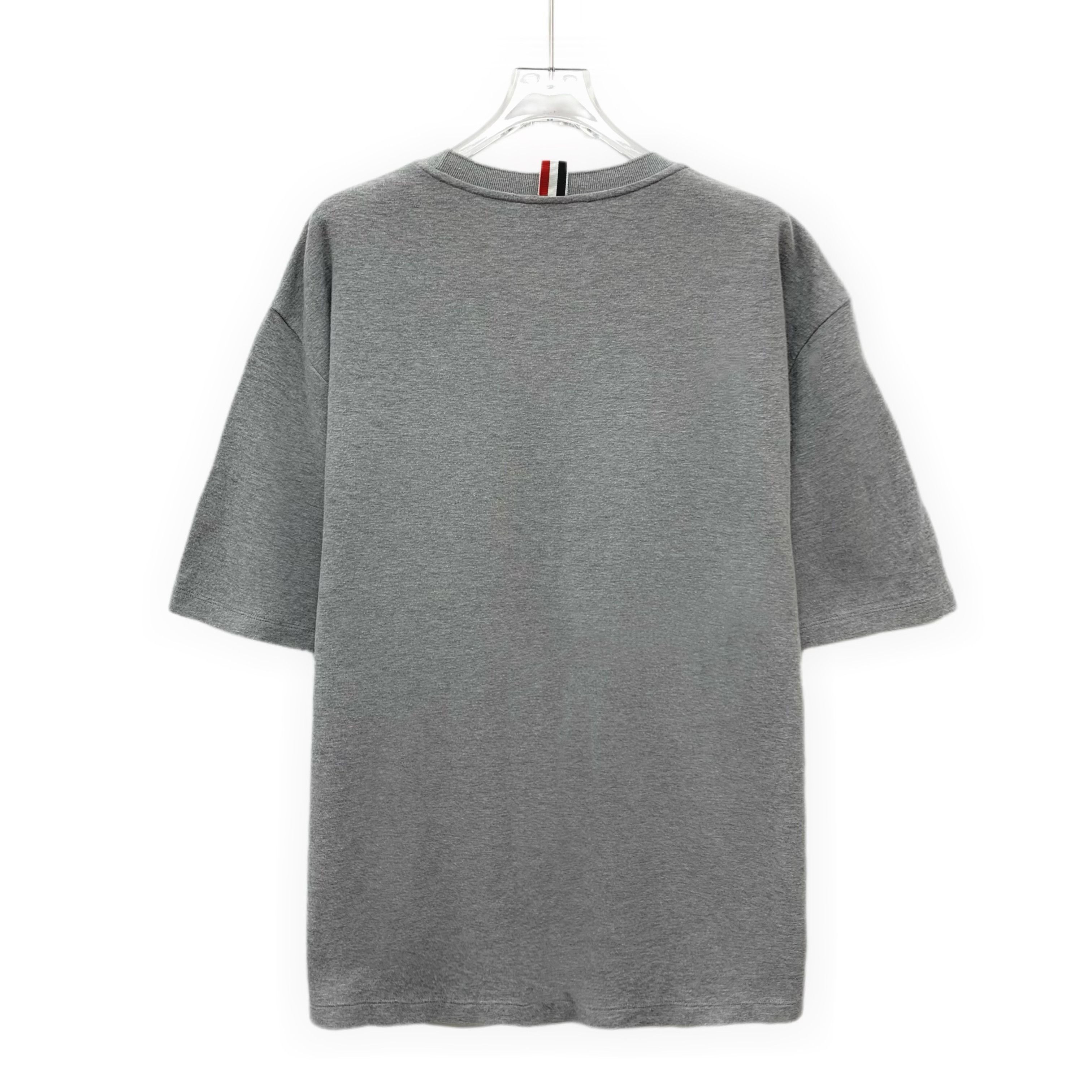 Thom Browne Thom Browne Pocket Stripe Cotton T-Shirt Grey (L) Size US L / EU 52-54 / 3 - 2 Thumbnail
