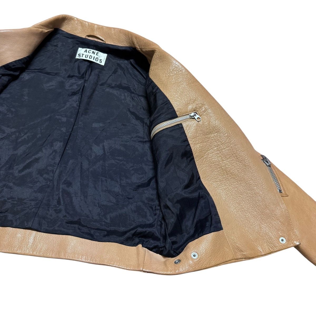 Acne Studios Acne Studios Leather Biker Jacket Goatskin Size XS / US 0-2 / IT 36-38 - 14 Thumbnail