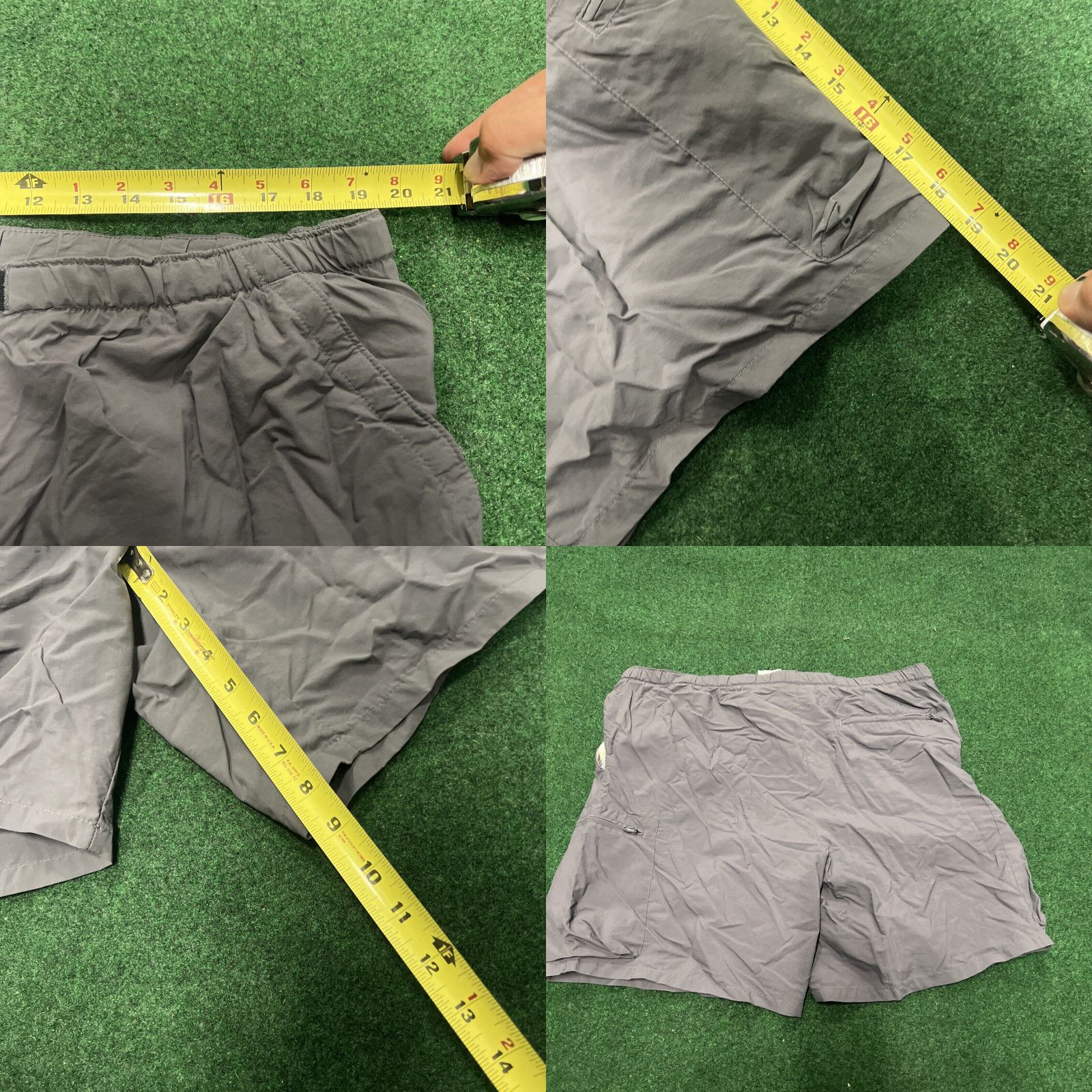 Vintage Columbia Cargo Shorts Mens Large in Hybrid Lined Belted Pull On Grey Xcg Size US 33 - 8 Thumbnail