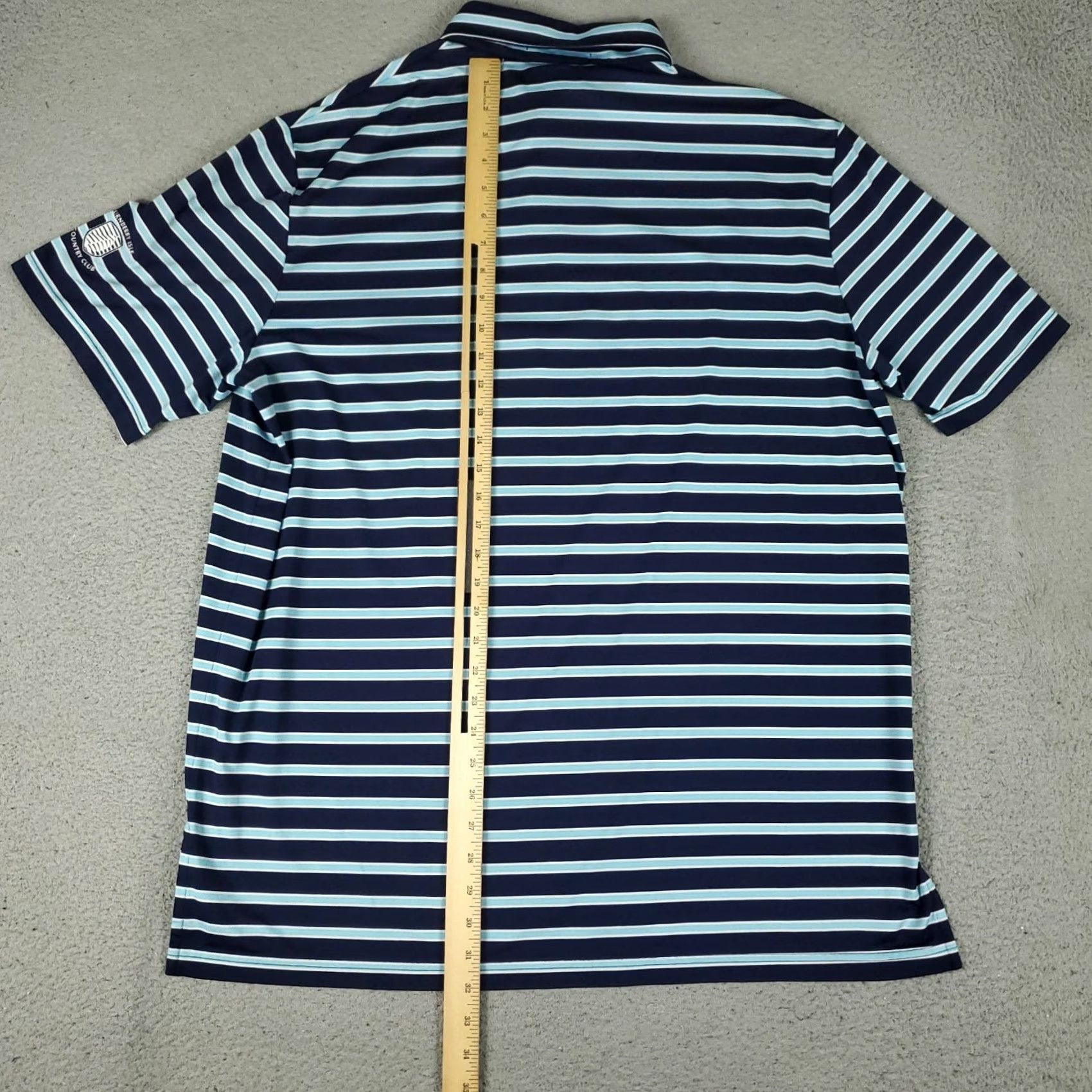 RLX Ralph Lauren RLX Ralph Lauren Polo Shirt Mens XL Blue Striped Golf Casual Short Sleeve Polo Size US XL / EU 56 / 4 - 4 Thumbnail