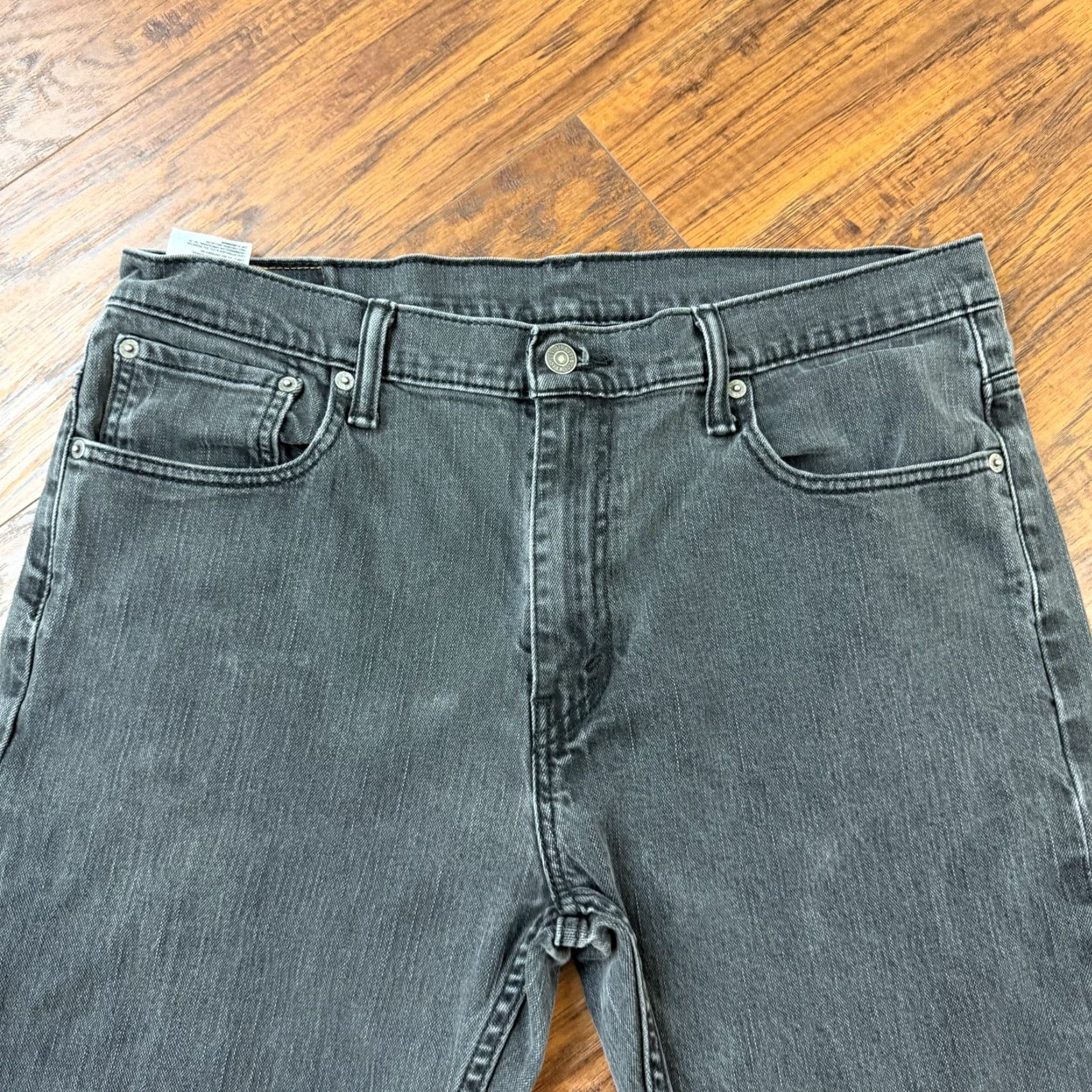 Levi's Levi's 569 Jeans Mens 36 Gray Straight Relaxed Denim Stretch 34x31 Dark Wash Logo Pockets Mid Rise Regular Inseam 31 Size US 34 / EU 50 - 2 Thumbnail