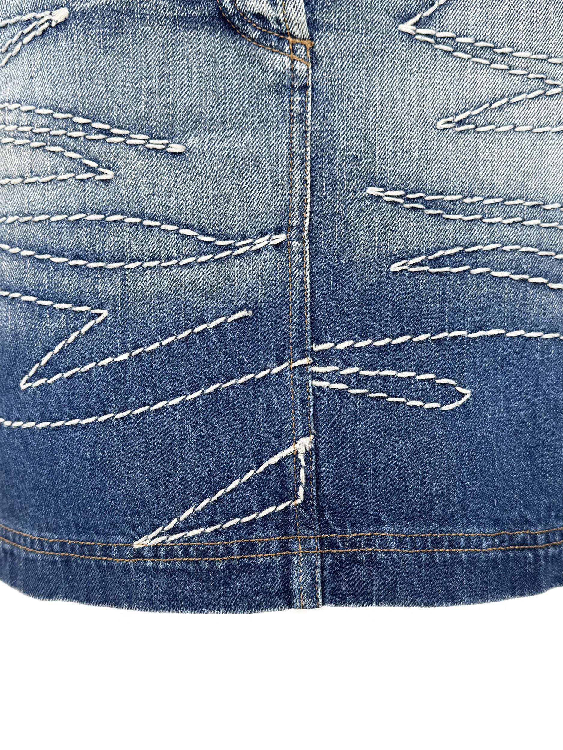 Dior Vintage Christian Dior Mini Denim Skirt 2006 John Galliano Size 27" / US 4 / IT 40 - 6 Thumbnail