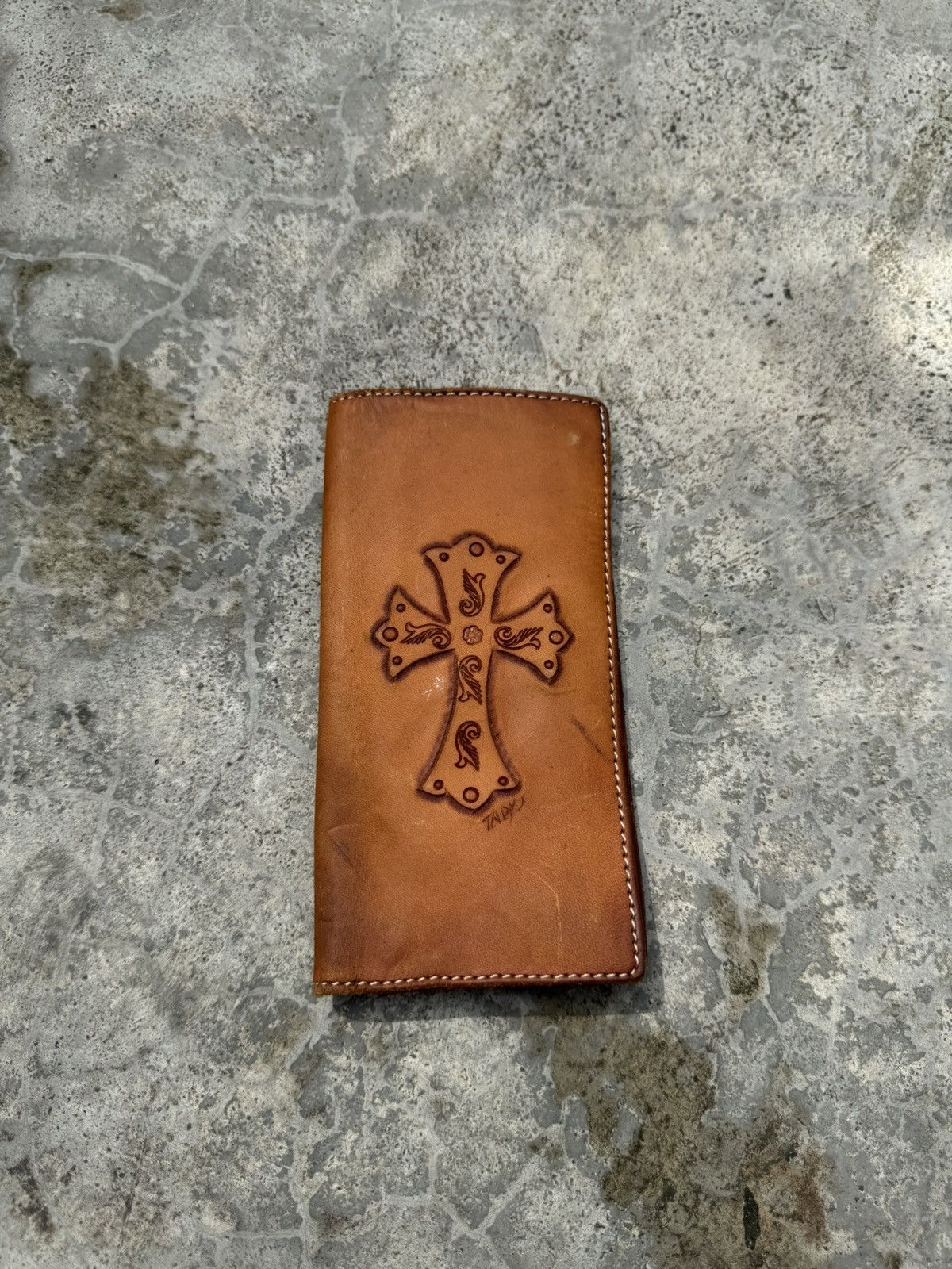 Leather × TADY & KING × Vintage Tady Leather Cross Long Wallet Chrome Hearts Inspired Size ONE SIZE - 1 Thumbnail