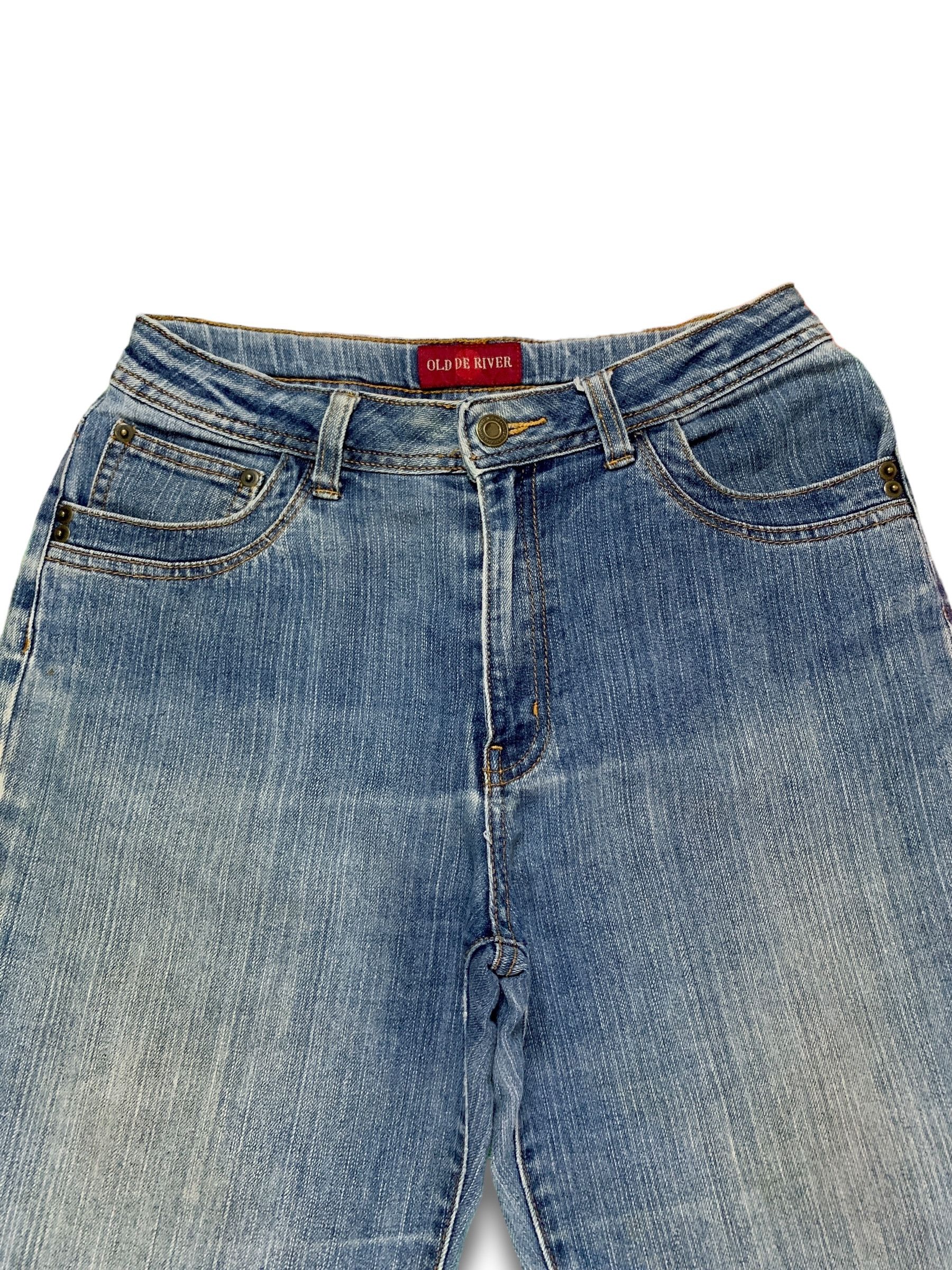 Japanese Brand SALES🔥Vintage Japanese Brand Blue Wash Distress Flare Jeans Size US 26 / EU 42 - 4 Thumbnail