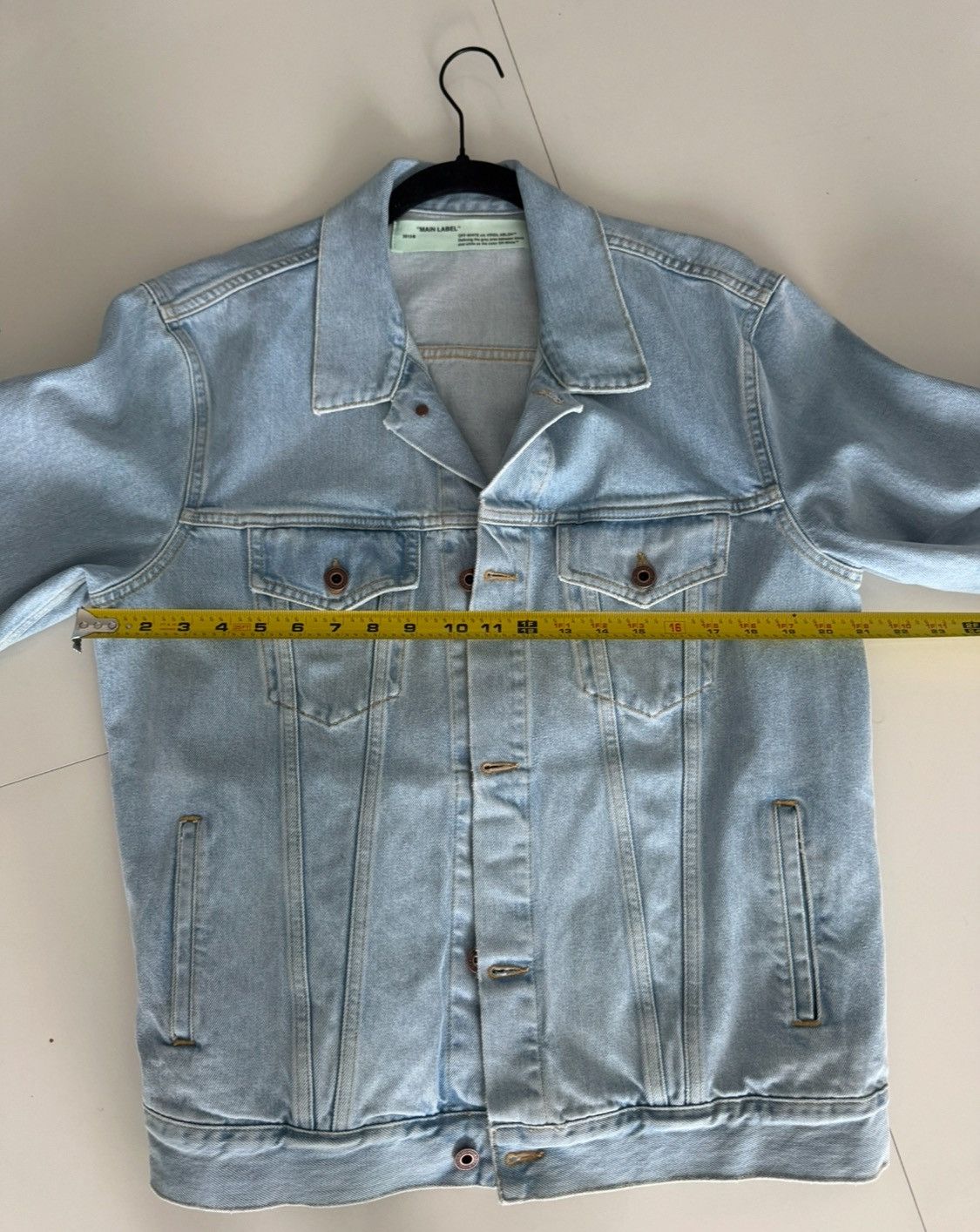Off-White AUTHENTIC Off-White “Not Real” Graphic Denim Jacket Size US S / EU 44-46 / 1 - 7 Thumbnail