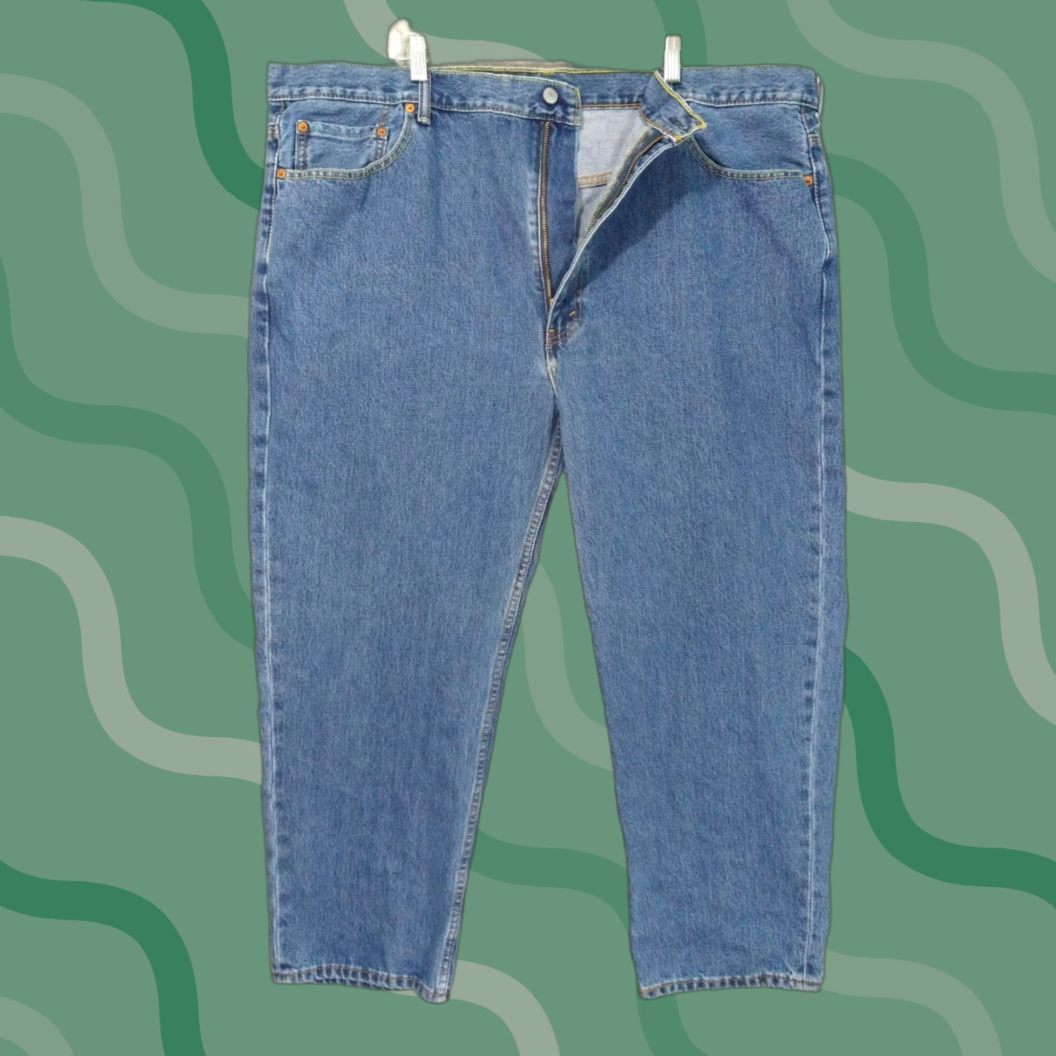 Levi's Levi's 550 Jeans Mens Big & Tall 48x29 Blue Denim Relaxed Tapered Medium Wash Size US 32 / EU 48 - 1 Thumbnail