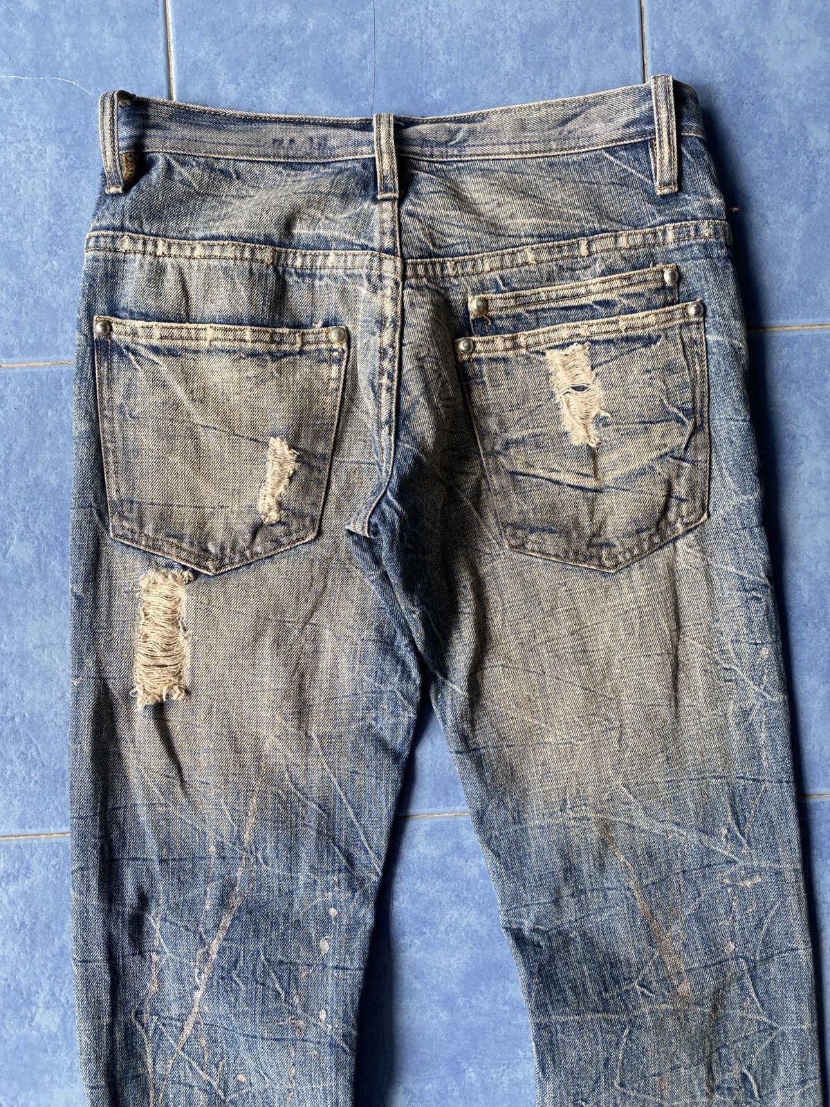 If Six Was Nine Midas Glitter Paint Splatter Flared Denim Size US 30 / EU 46 - 5 Thumbnail