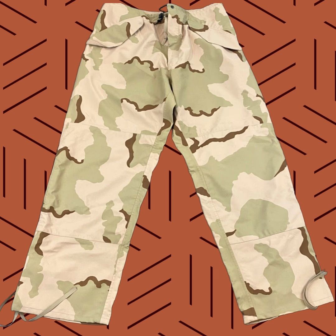 Vintage VINTAGE Gore-Seam Military Army Camo Pants Men Large Long Waterproof Breathable 90s Cargo Trousers Size US 33 - 1 Thumbnail