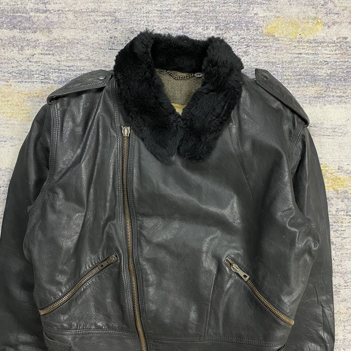 Emporio Armani Vintage runway leather armani bikers leather jacket Size US S / EU 44-46 / 1 - 4 Thumbnail