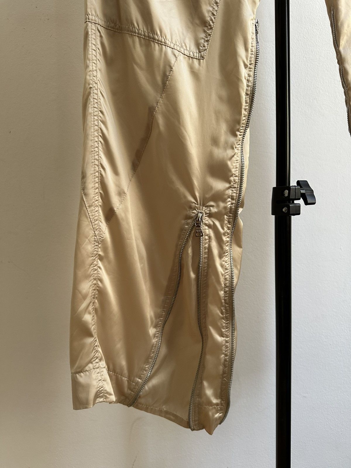 Prada Vintage Nylon Archive Bondage Zipper Laced Cargo Pants