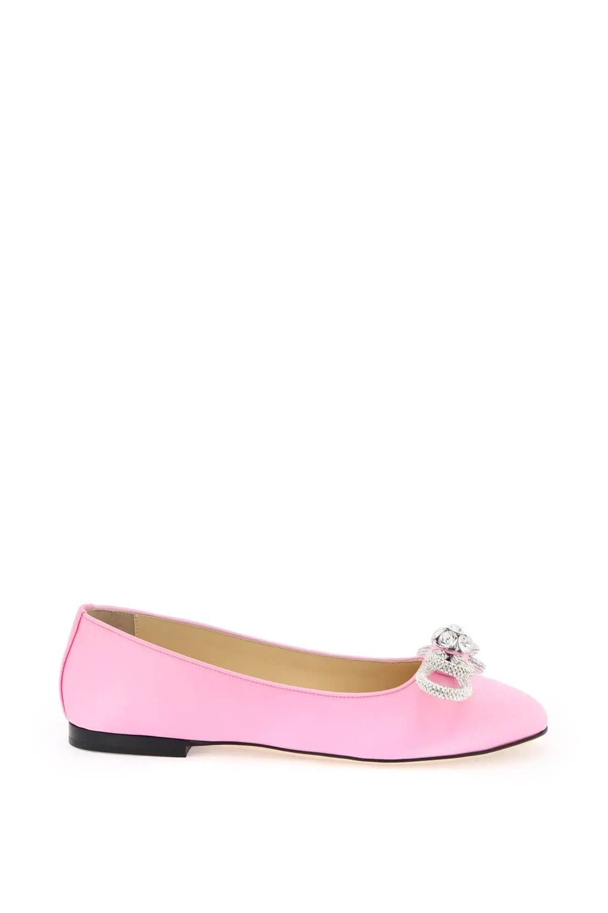 image of Mach&mach O1S22I1N1223 Satin Flat Ballets In Pink, Women's (Size 6)