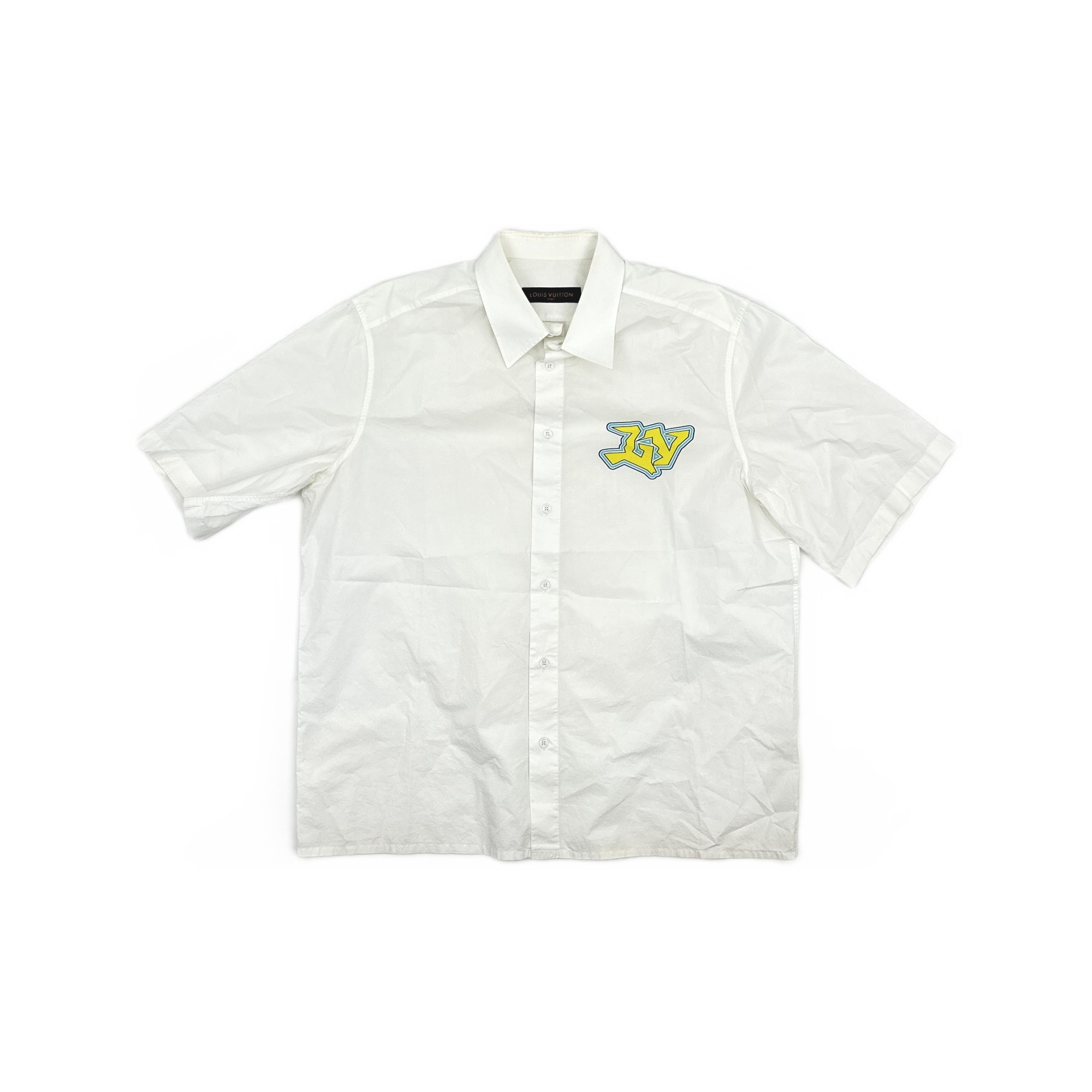 Louis Vuitton Louis Vuitton Graffiti Logo Short Sleeve Shirt L Size US L / EU 52-54 / 3 - 1 Thumbnail
