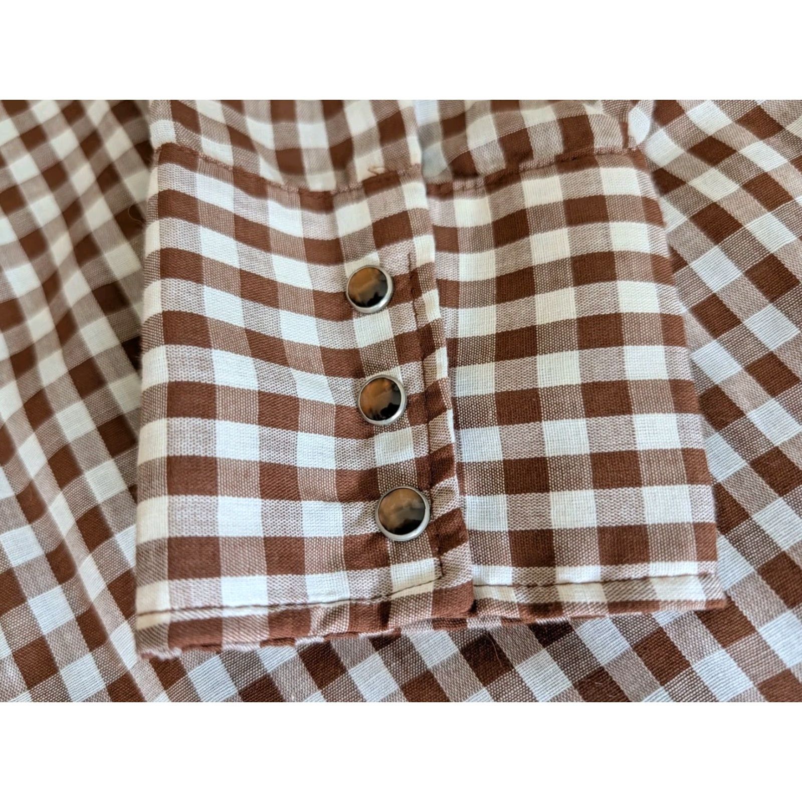 Sears Vintage Sears Western Wear Pearl Snap Shirt Brown Plaid Check XL Tall Mens Size US XL / EU 56 / 4 - 4 Thumbnail