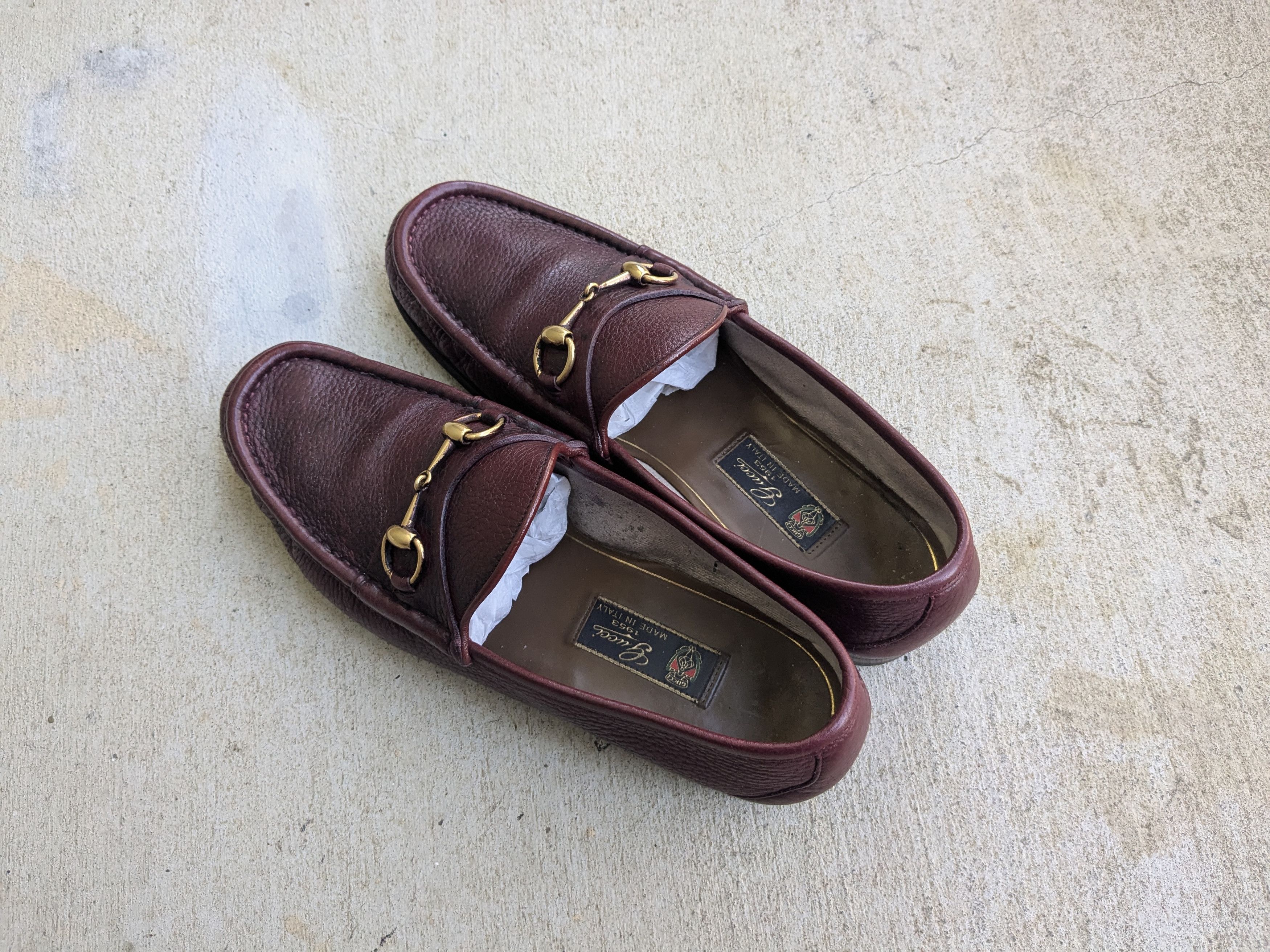 Gucci Gucci Horsebit Loafers Burgundy Leather 10.5 Snaffle Gold Size US 10.5 / EU 43-44 - 11 Thumbnail