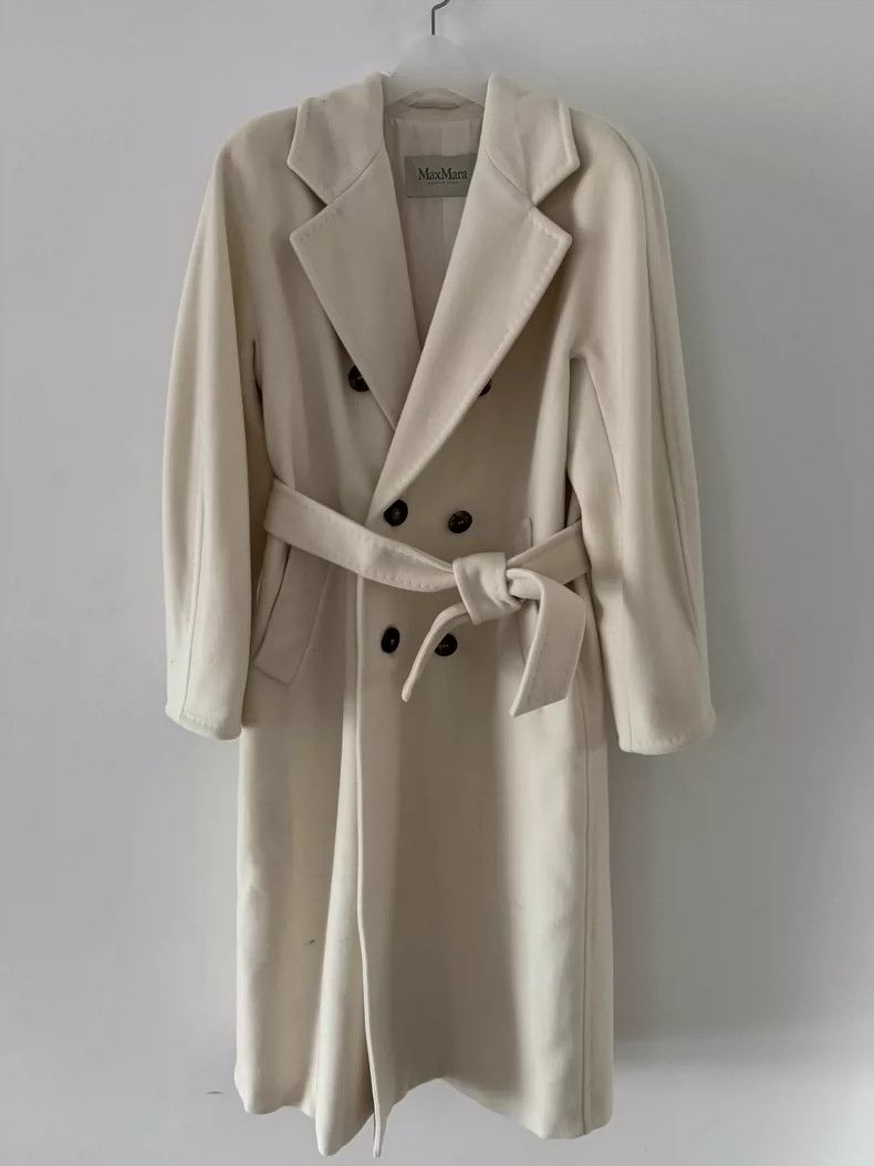 Max Mara Max Mara 101801 White Coat Size S / US 4 / IT 40 - 2 Thumbnail