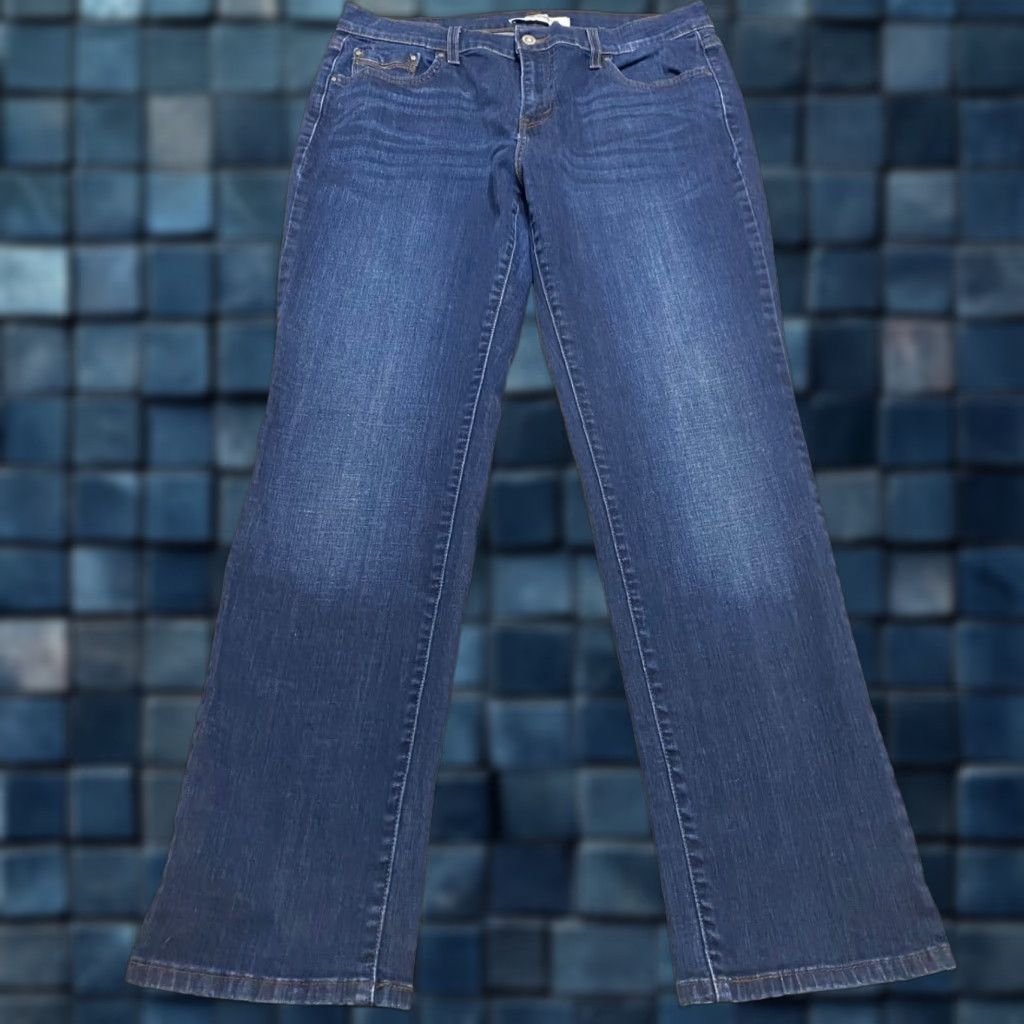 Levi's Levi's 505 Jeans Blue Denim Dark Wash Straight Leg Mid Rise Womens Size 32 Inseam 30 Regular Size 38" / US 16 / IT 52 - 1 Thumbnail