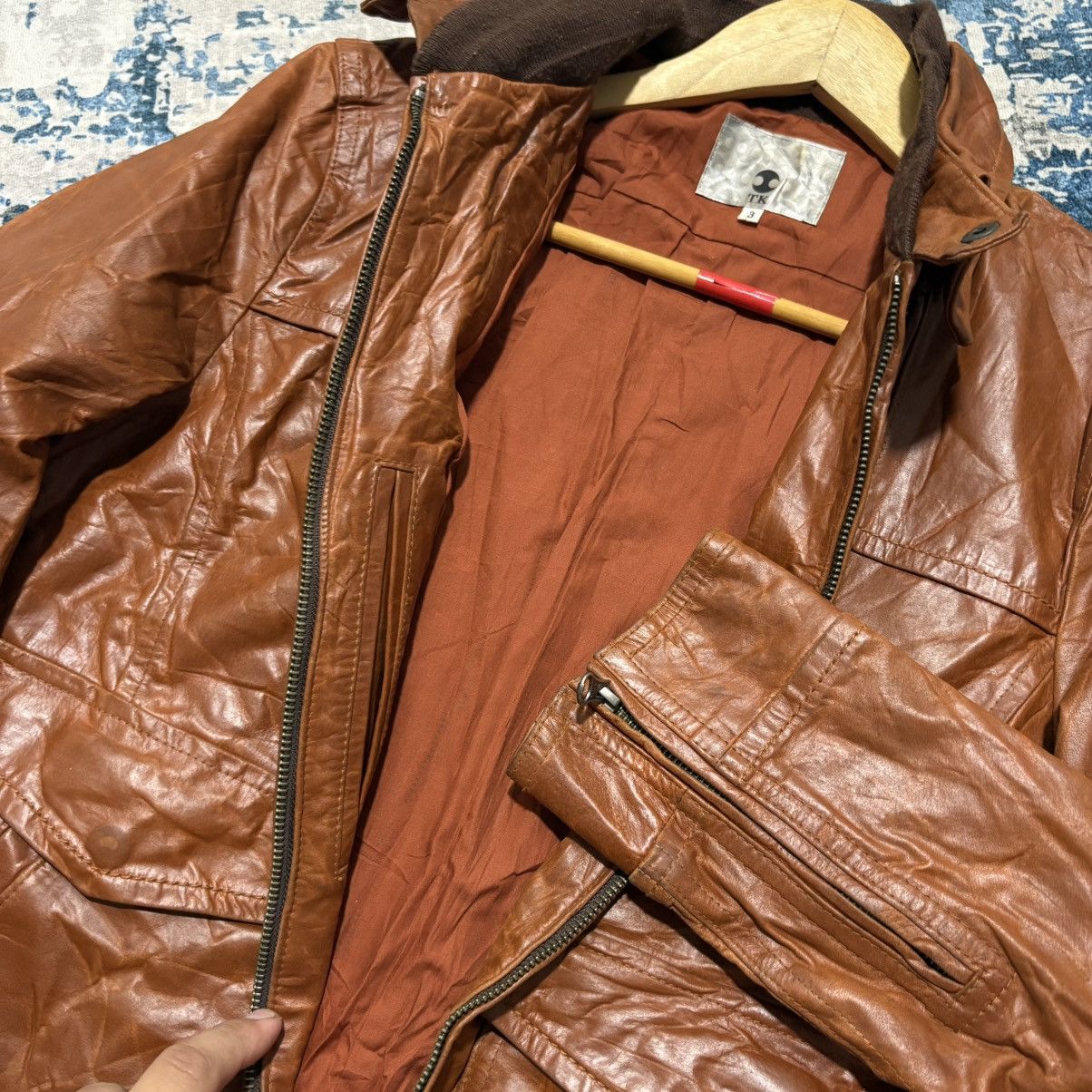 Takeo Kikuchi TK Japan Bikers Leather jacket Size US S / EU 44-46 / 1 - 3 Thumbnail