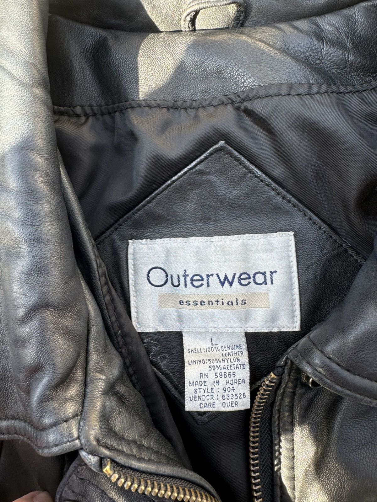 Vintage Vintage Black leather Jacket. Size US L / EU 52-54 / 3 - 3 Thumbnail