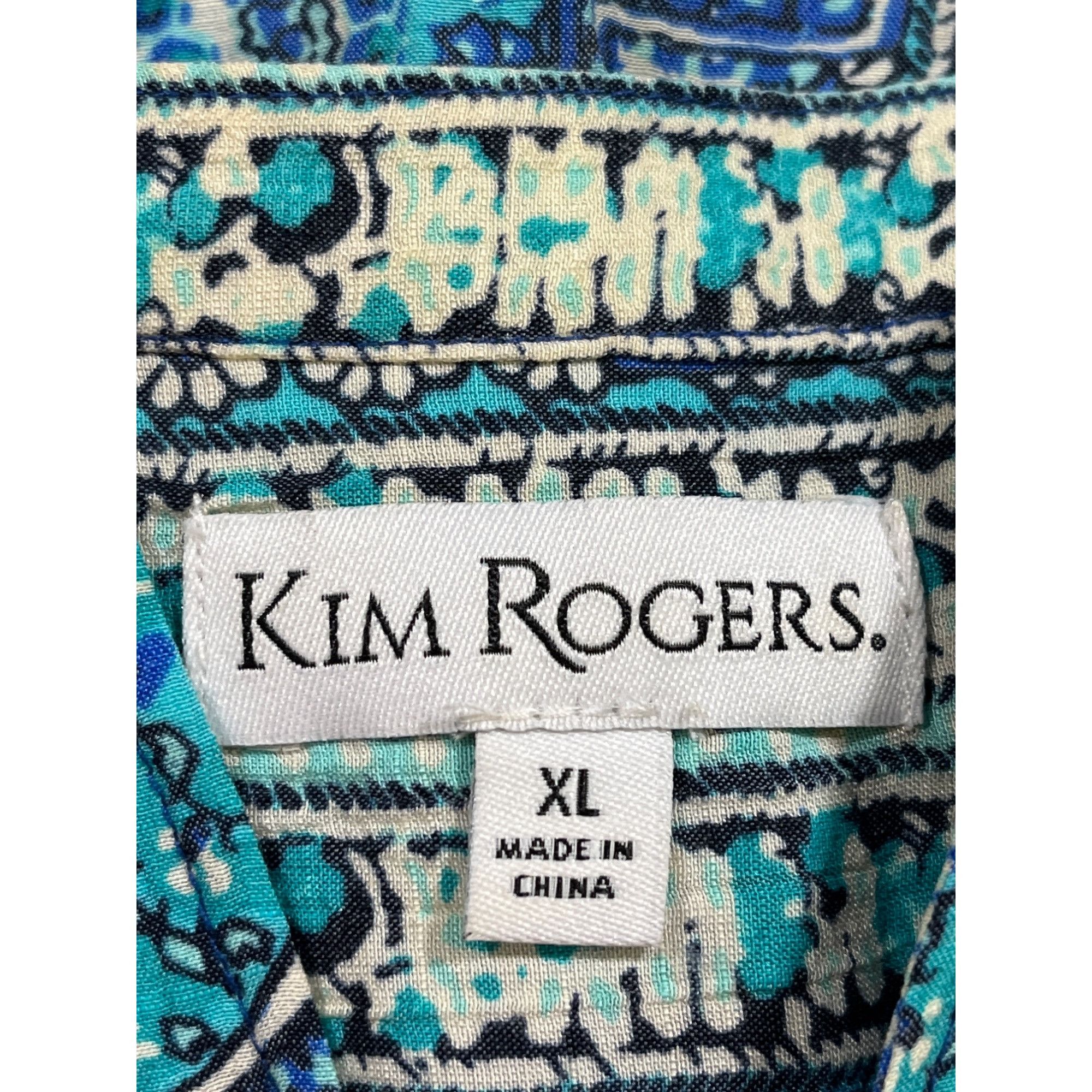 Other Kim Rogers SKU 7729 Womens Blue and Green Paisley Blouse Siz Size XL / US 12-14 / IT 48-50 - 9 Thumbnail