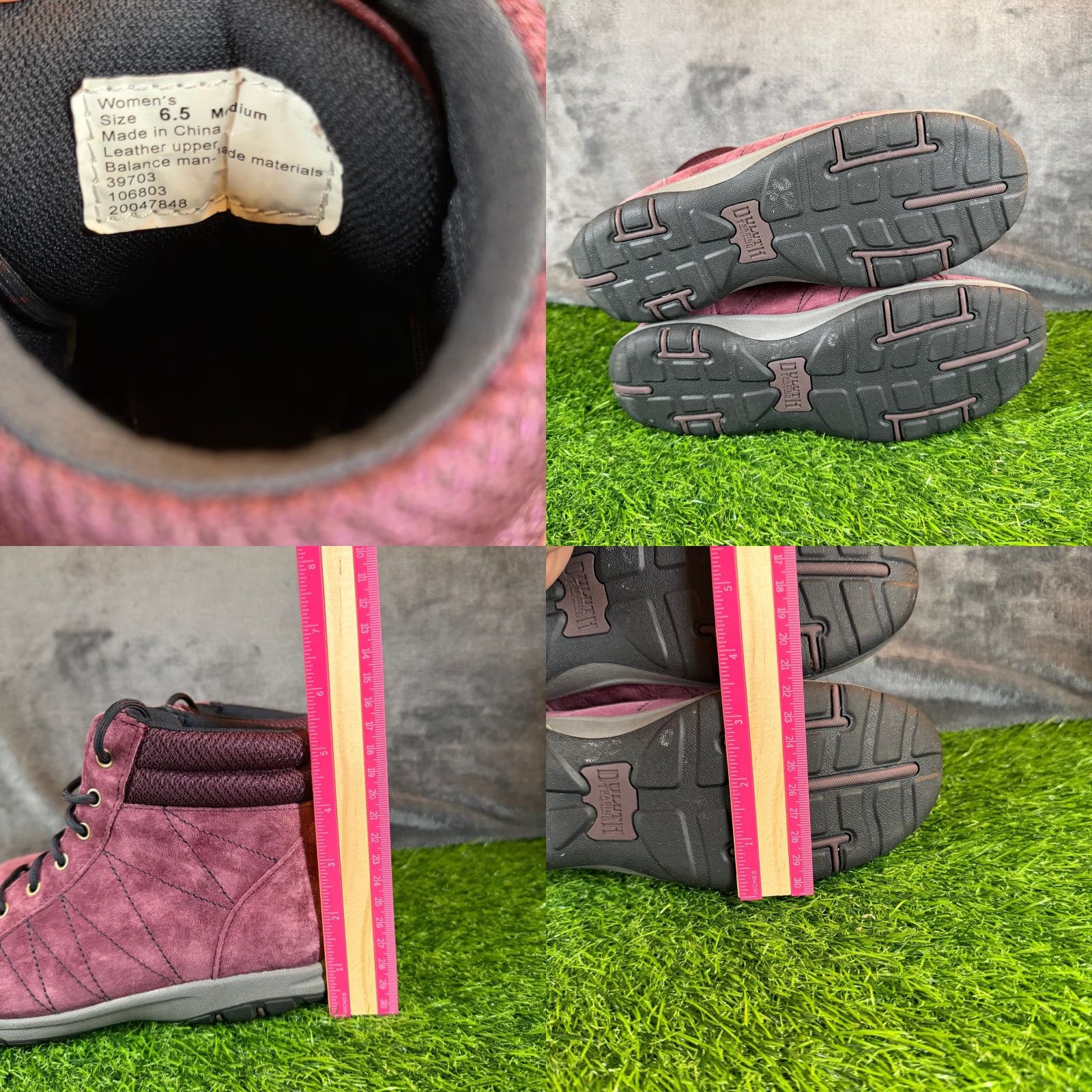Duluth Trading Company Duluth Trading Burgundy Suede Lace Up Ankle Boots Padded Collar Womens 6.5 M Size US 7 / IT 37 - 8 Thumbnail