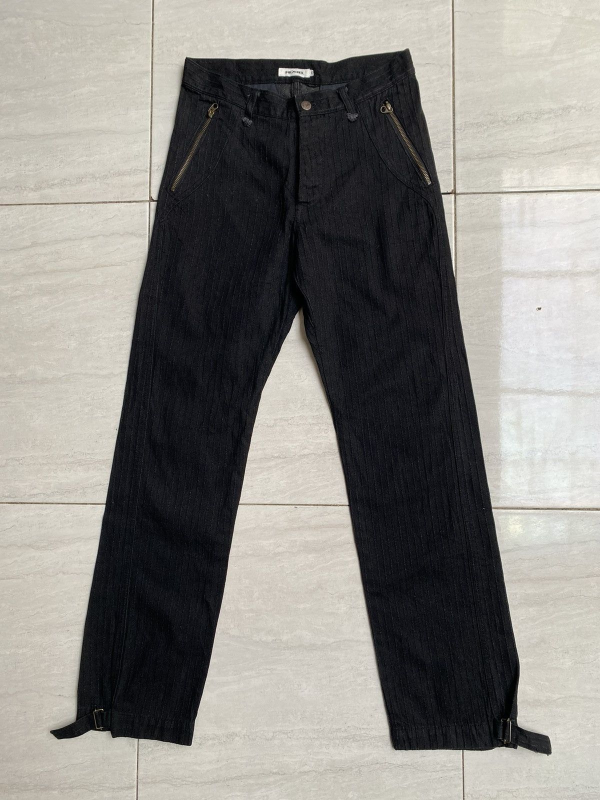 Other ROBB Striped Black Pants Size US 28 / EU 44 - 1 Thumbnail