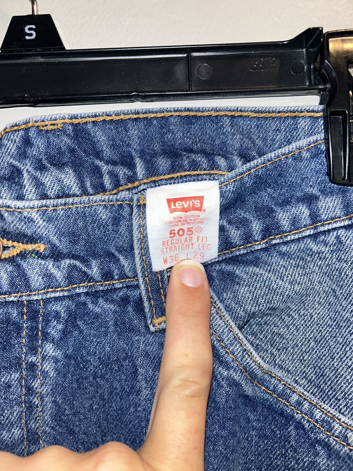 Levi's × Vintage Orange Tab Levi 505s 36x29 Size US 36 / EU 52 - 4 Thumbnail
