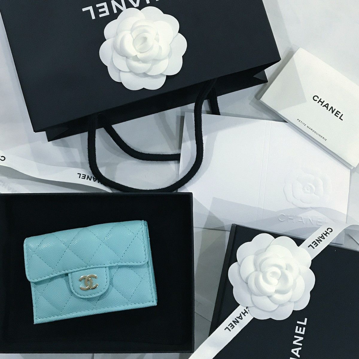 Chanel Chanel Tiffany blue classic flap small wallet Size ONE SIZE - 2 Thumbnail