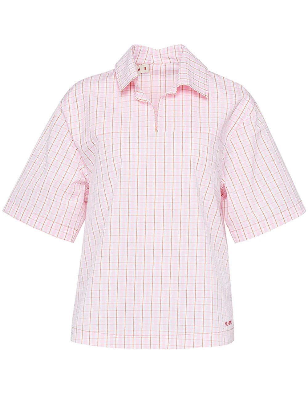 image of Marni O1W1Db10524 Short Sleeve Box Shirt In Pink, Women's (Size XL)