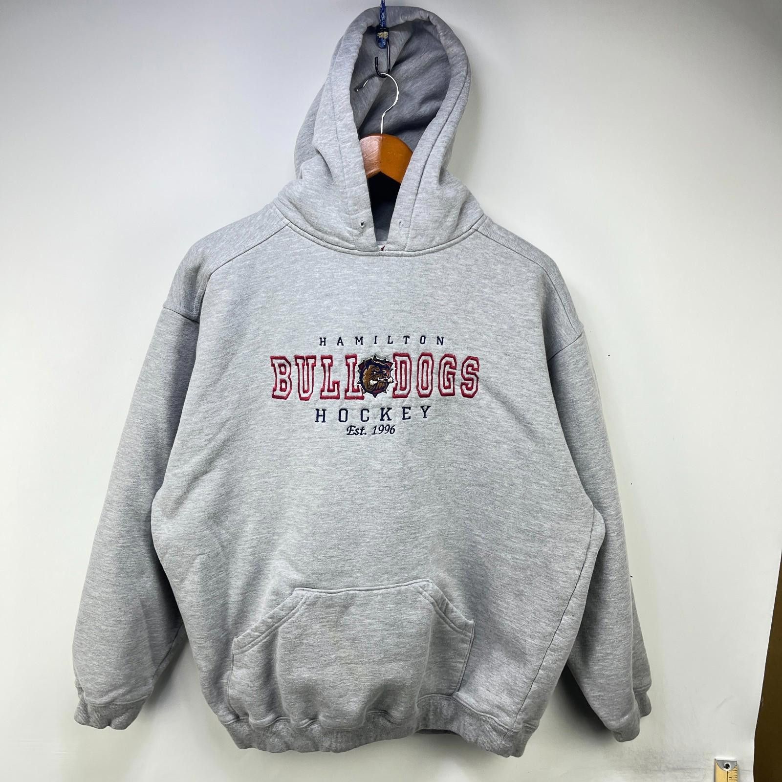 Vintage 90s Hamilton Bulldogs Hockey Hoodie XL