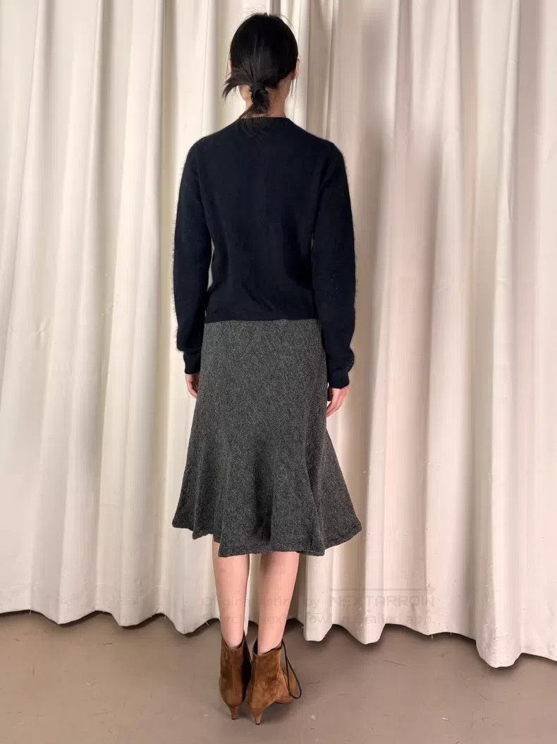 Comme des Garcons Comme Des Garcons size M Vintage Herringbone Wool Skirt Size 23" - 3 Thumbnail