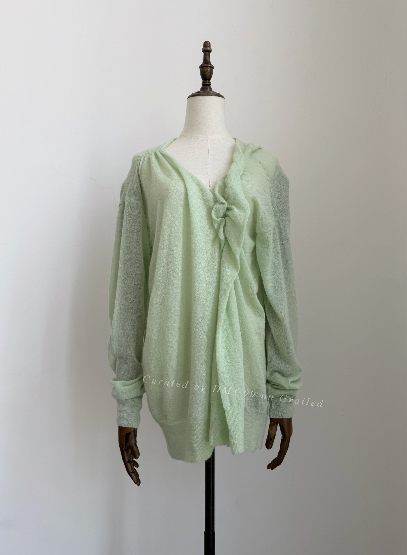 Dries Van Noten Dries Van Noten Mint Green Knot Pullover Size S / US 4 / IT 40 - 1 Thumbnail