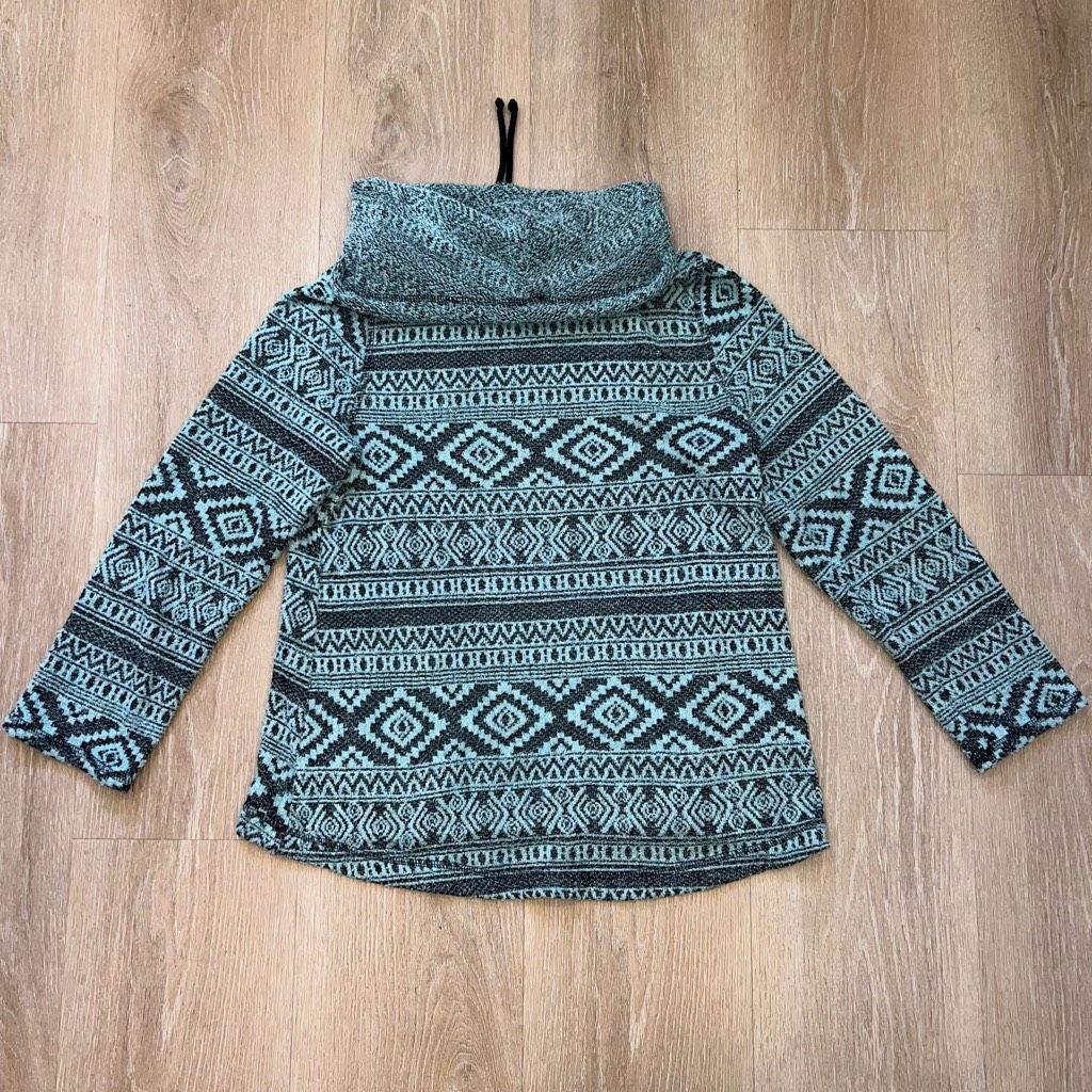 Other One World Cowl Neck Pattern Pullover Tunic Sweatshirt Turquo Size M / US 6-8 / IT 42-44 - 12 Thumbnail