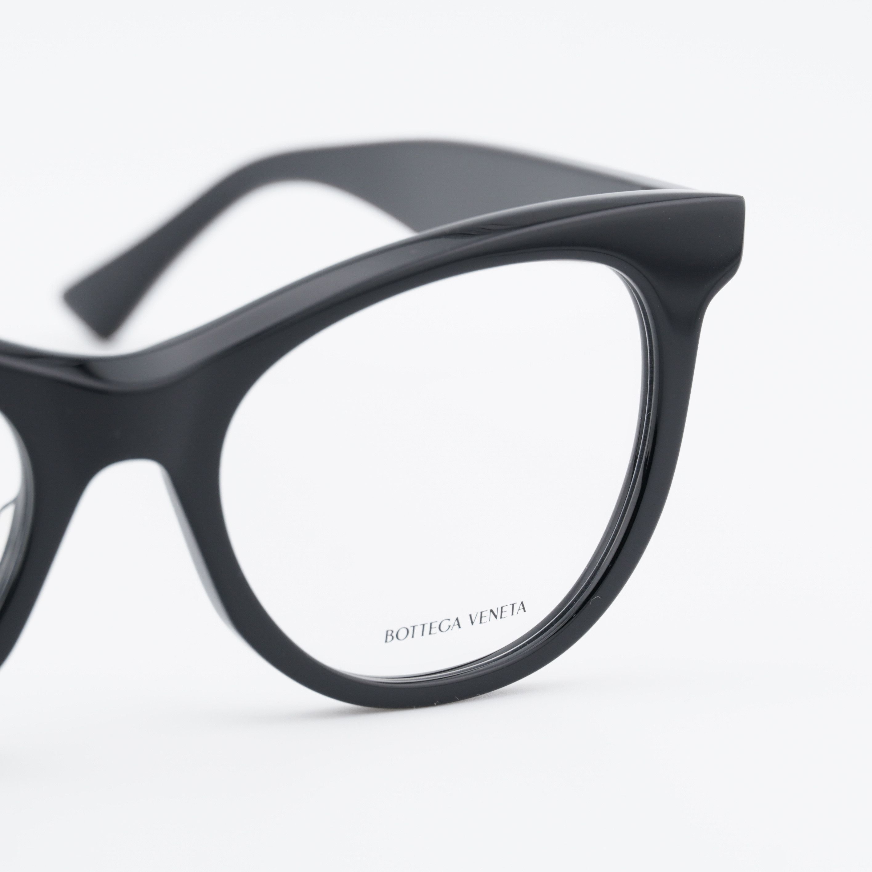Bottega Veneta Bottega Veneta BV1064O 001 Eyeglasses Black 52mm Cat Eye Size ONE SIZE - 2 Thumbnail