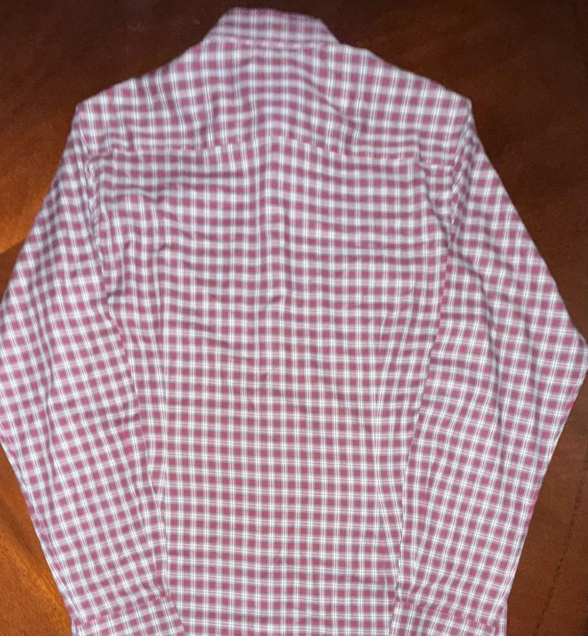 Eton ETON Men's Contemporary Red Plaid Dress Shirt Size L 16x35 Size US L / EU 52-54 / 3 - 6 Thumbnail
