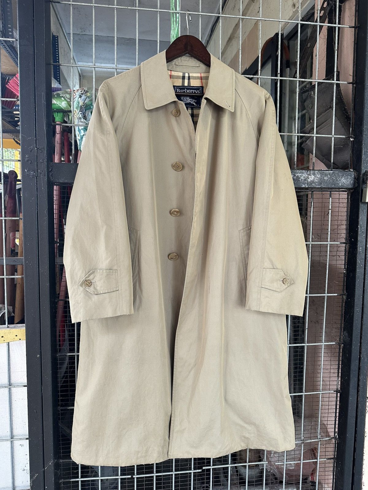 Burberry 👹Vintage Burberrys Prorsum Nova Check Lined Trench Coat Size US M / EU 48-50 / 2 - 4 Thumbnail