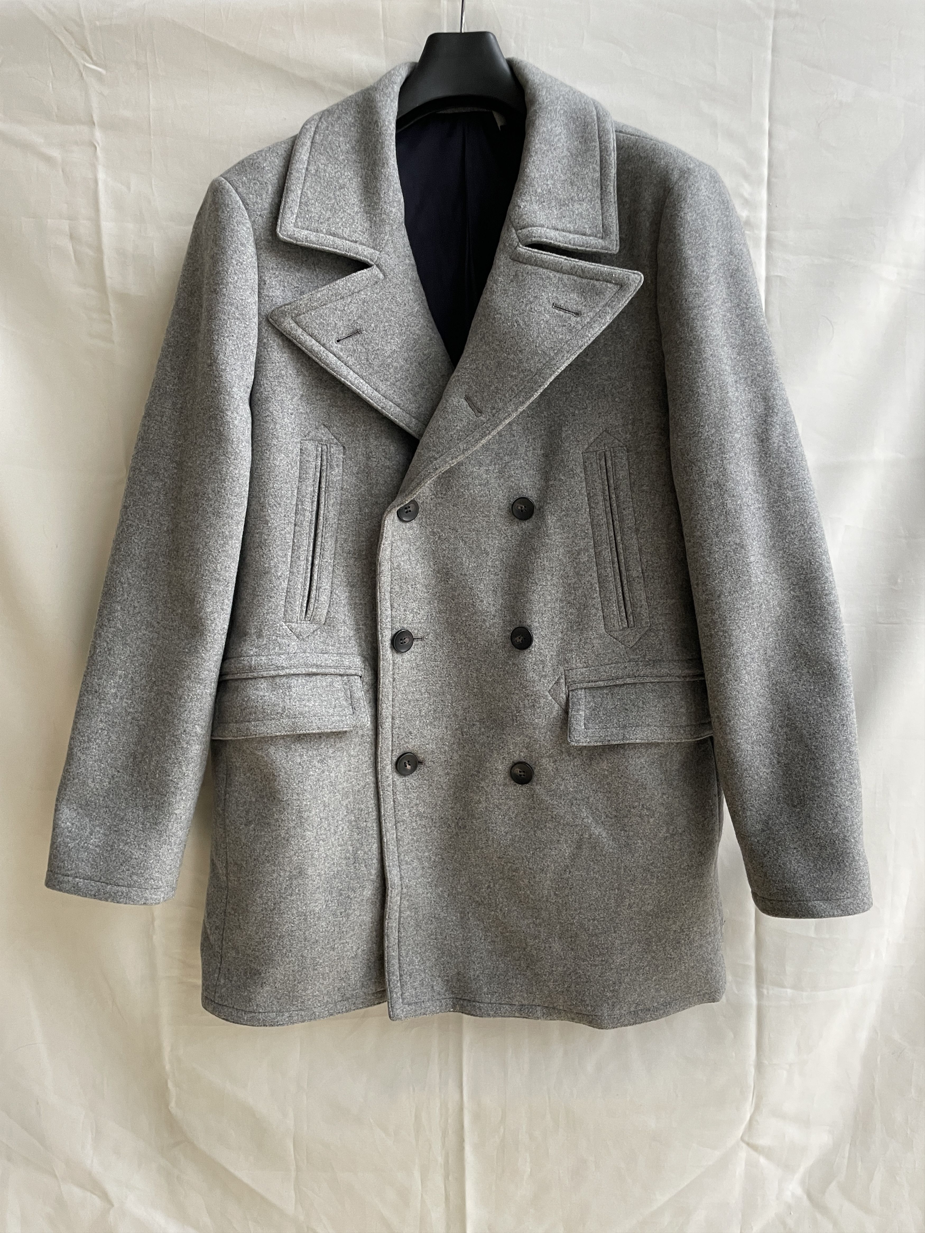 Suitsupply Suitsupply Phoenix Double Breasted Wool Pea Coat Size US XL / EU 56 / 4 - 1 Thumbnail