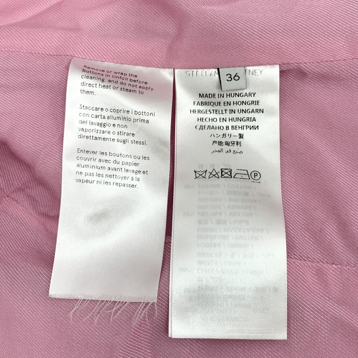 Stella McCartney Stella McCartney Pink Lapel Single Button Suit Set K26WX Size XS / US 0-2 / IT 36-38 - 7 Thumbnail