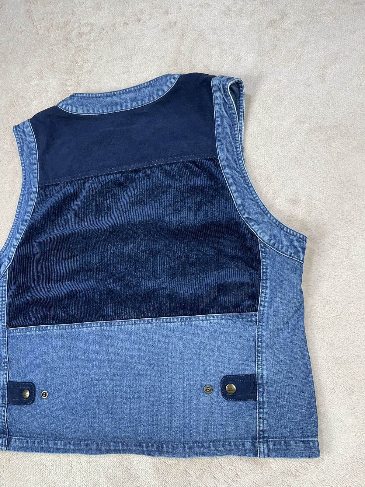 Lancel Vintage LANCEL Embroidered Logo Denim Vest Size US L / EU 52-54 / 3 - 6 Thumbnail