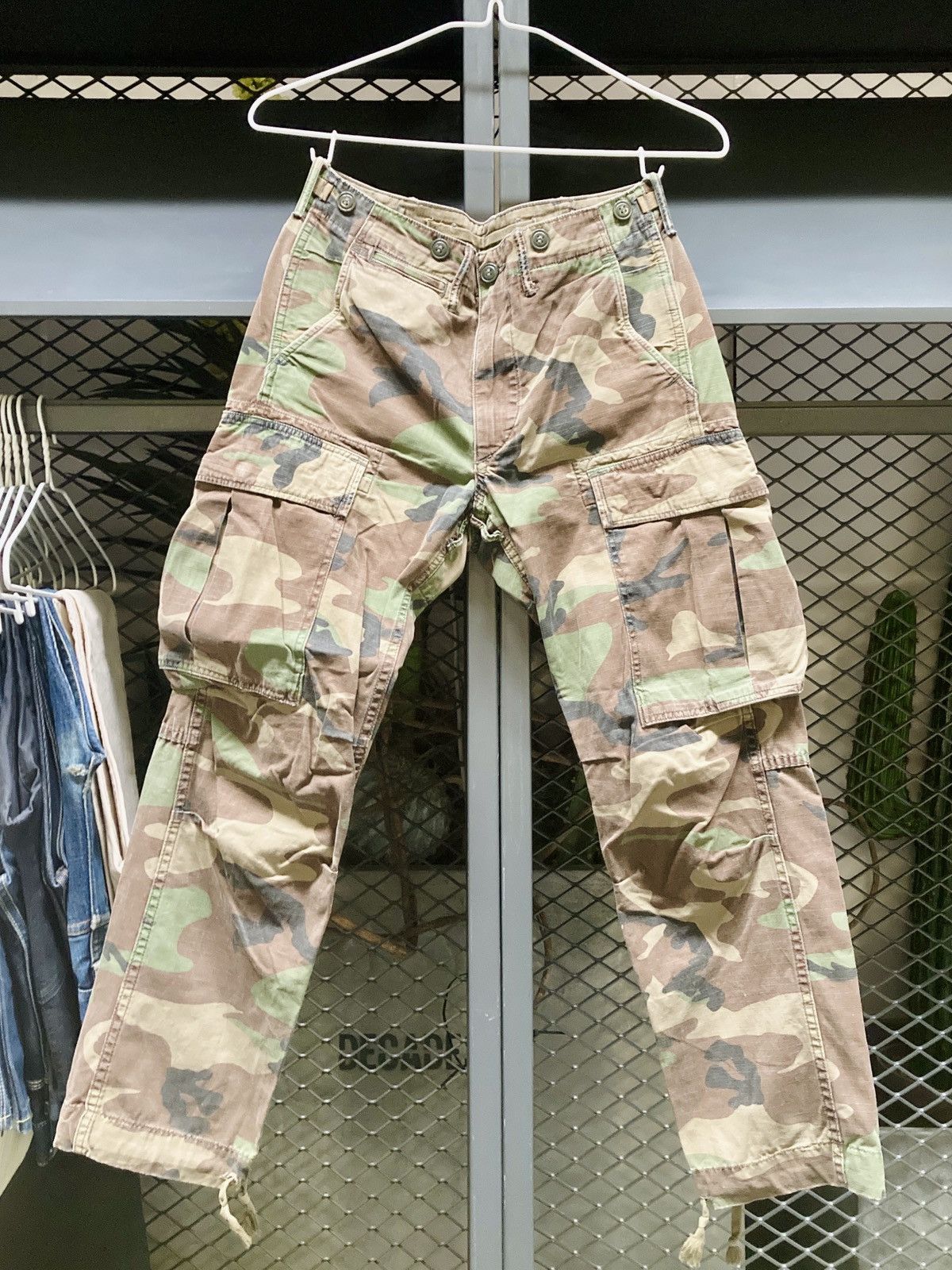 RRL Ralph Lauren Kanye’s Piece: Ralph Lauren RRL Camouflage Cargo Pants Size US 28 / EU 44 - 8 Thumbnail