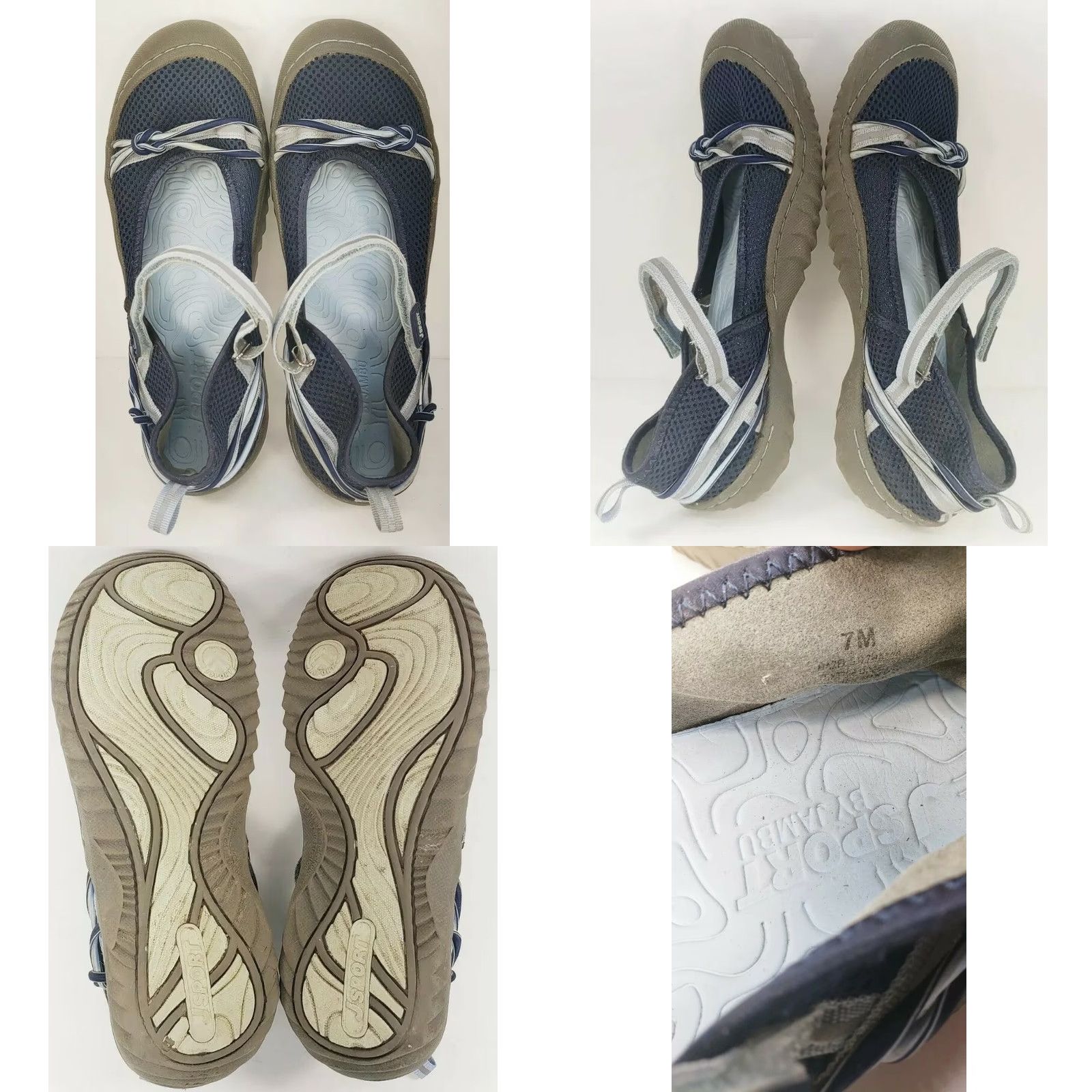 Vintage JAMBU Hazel Women's Strappy Flats Sandal Size 7M Blue Flats Casual Comfort Shoes Womens Size US 8 / IT 38 - 8 Thumbnail