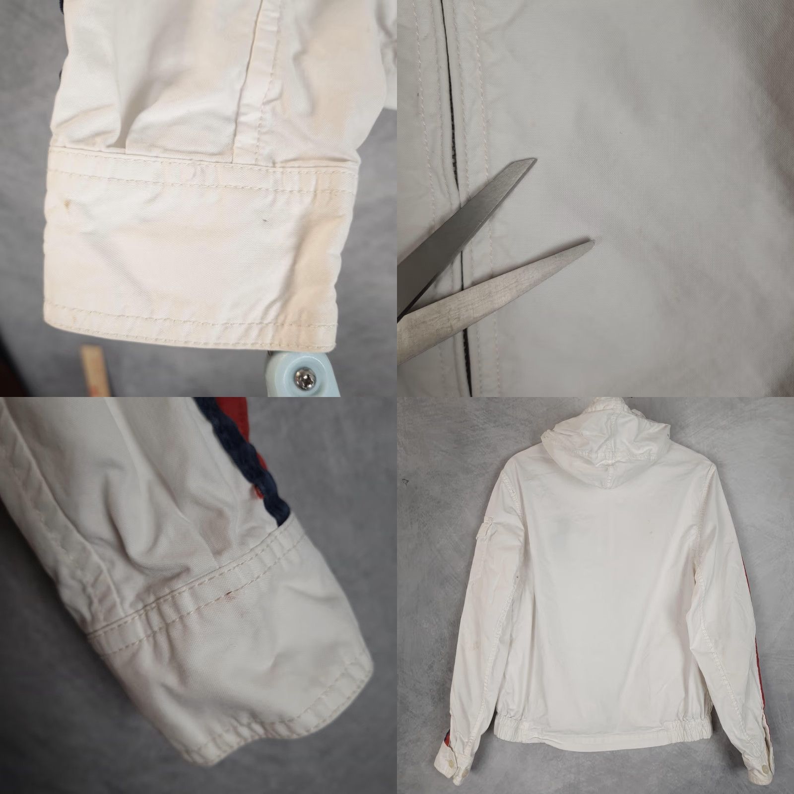 VINTAGE Polo Ralph Lauren Jacket Mens S RLPC Football Club Hooded Crest 90s Windbreaker