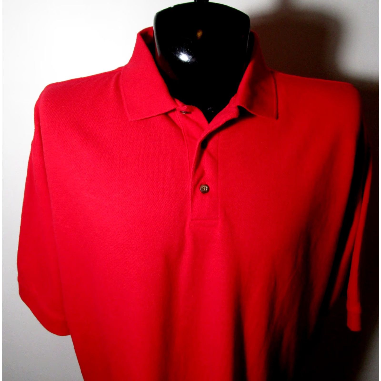 Vintage AMERICAN COTTONS Red Short Sleeve Polo Shirt Men's XL NWOT Size US XL / EU 56 / 4 - 3 Thumbnail