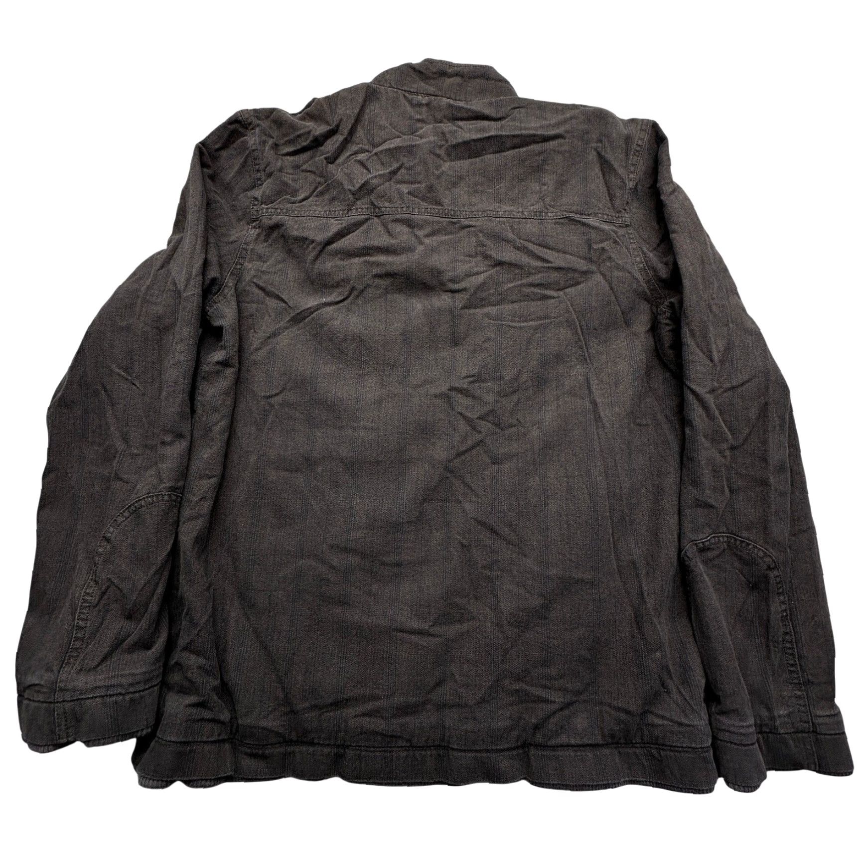 Vintage All-Son Jacket Striped Mens XL Zip Pockets Long Sleeve Shacket Military Black Size US XL / EU 56 / 4 - 7 Thumbnail