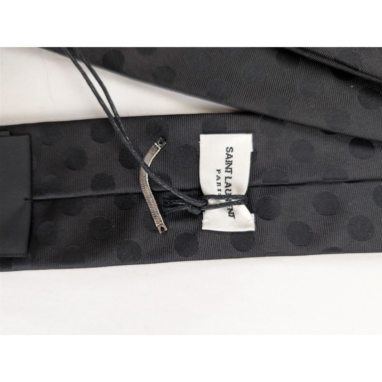 Saint Laurent Paris o1rshd1 Size: OS / Dotted Tie in Black Size ONE SIZE - 12 Thumbnail