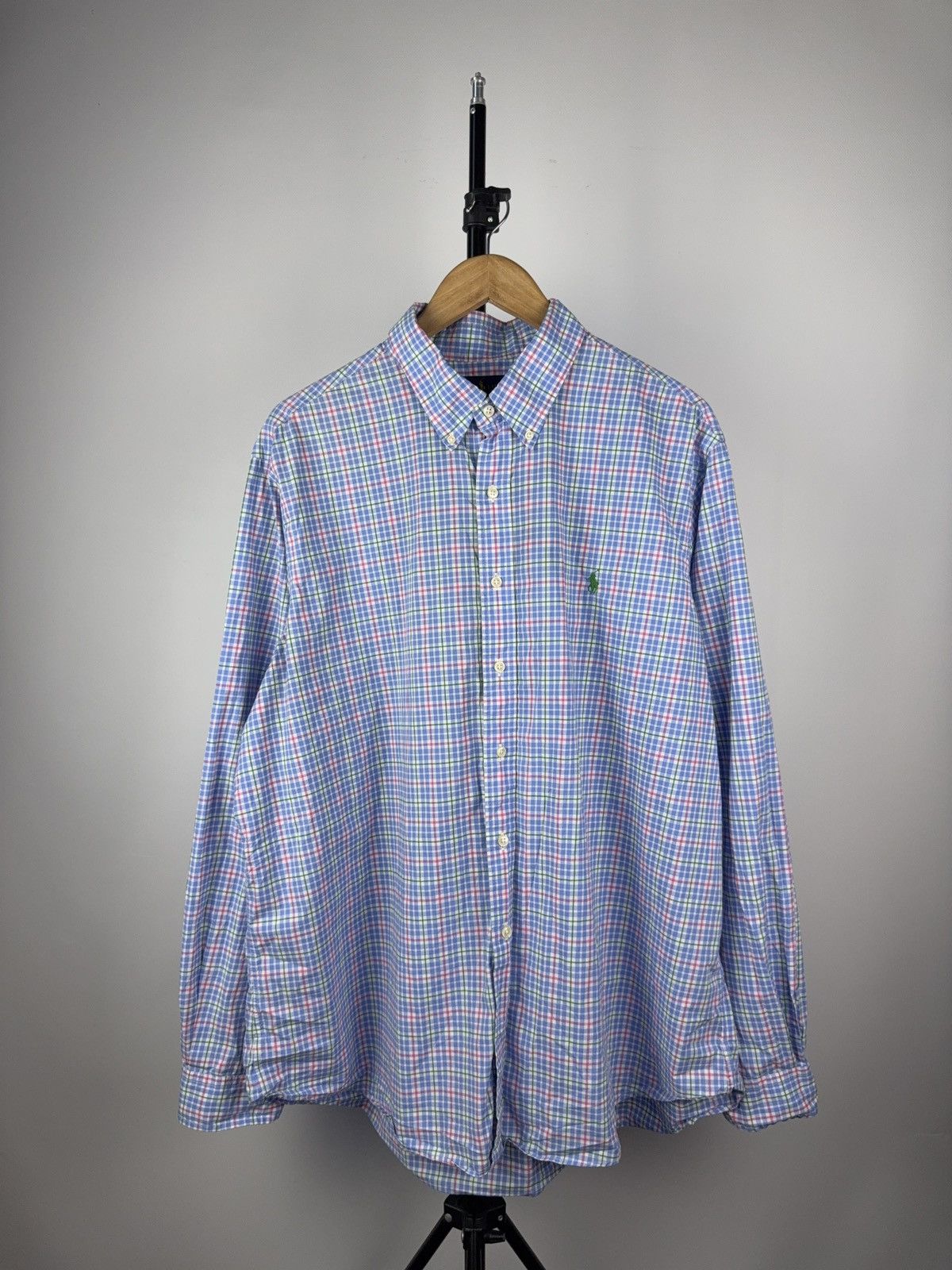 Polo Ralph Lauren × Vintage Vintage 00s Oxford Polo Ralph Lauren Plaid Shirt Size US XL / EU 56 / 4 - 1 Thumbnail
