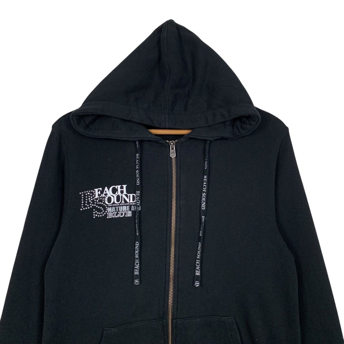 Japanese Brand BEACH SOUND Save The Blue Zipper Hoodies #3642-C166 Size M / US 6-8 / IT 42-44 - 5 Thumbnail